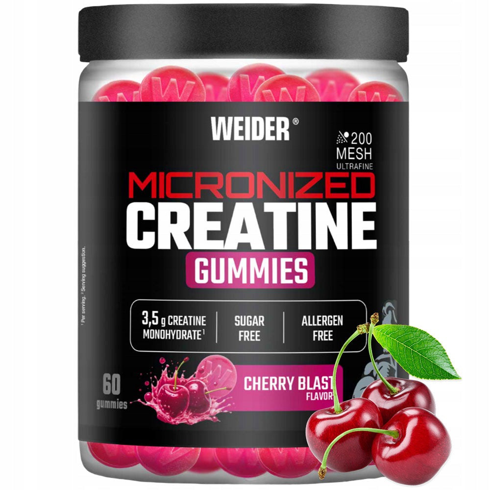 WEIDER CREATINE GUMMIES 60 PCS CREATINE GUMMIES MONOHYDRATE MICRONIZED CHERRY