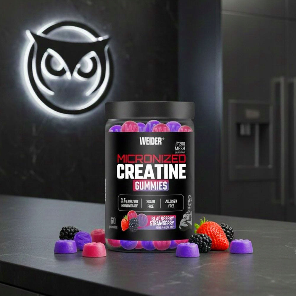 WEIDER CREATINE GUMMIES 60 PCS CREATINE GUMMIES STRAWBERRY-BLACKBERRY MONOHYDRATE Expiration date at least 1 year from the date of purchase