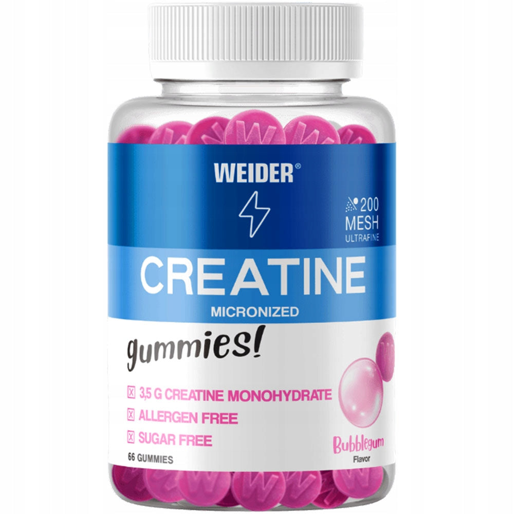 WEIDER CREATINE GUMMIES 66 PCS CREATINE GUMMIES BUBBLEGUM MONOHYDRATE