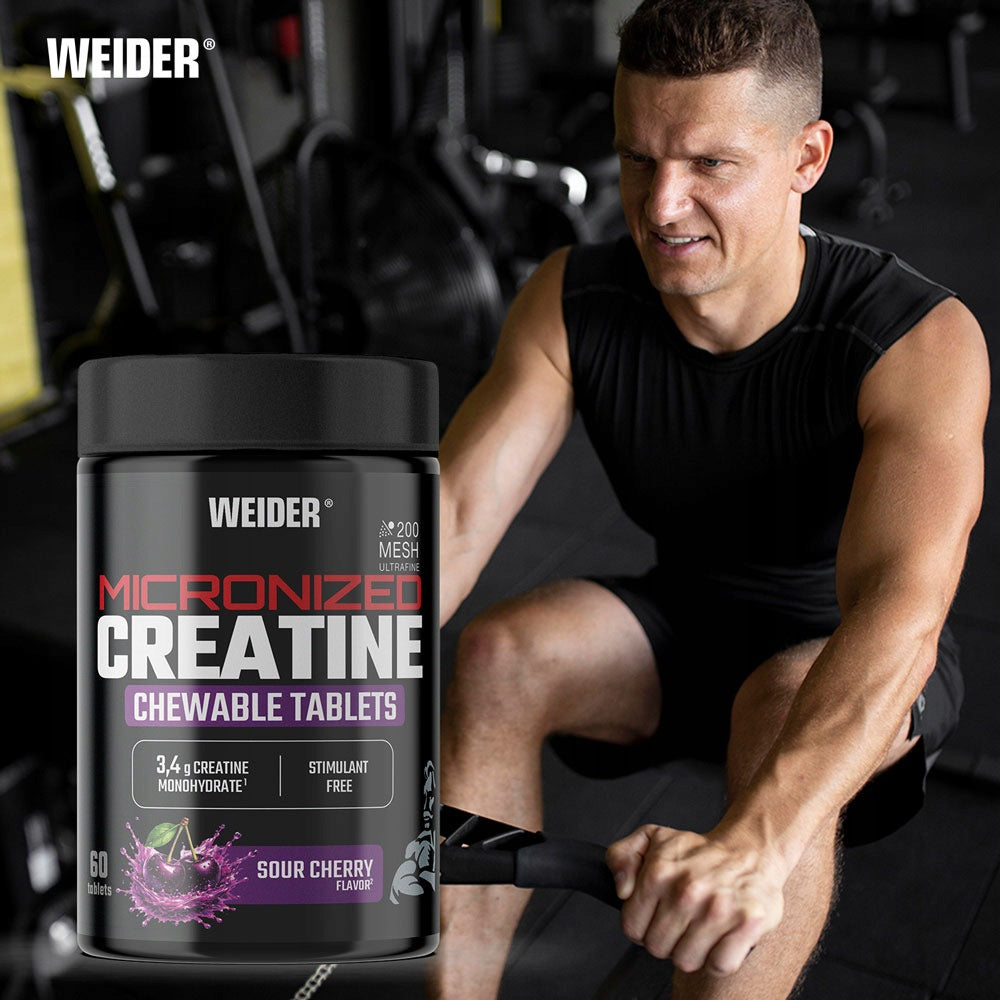 WEIDER CREATINE TABLETS 60 PCS CREATINE CHEWABLE TABLETS MONOHYDRATE CHERRY Packaging status original