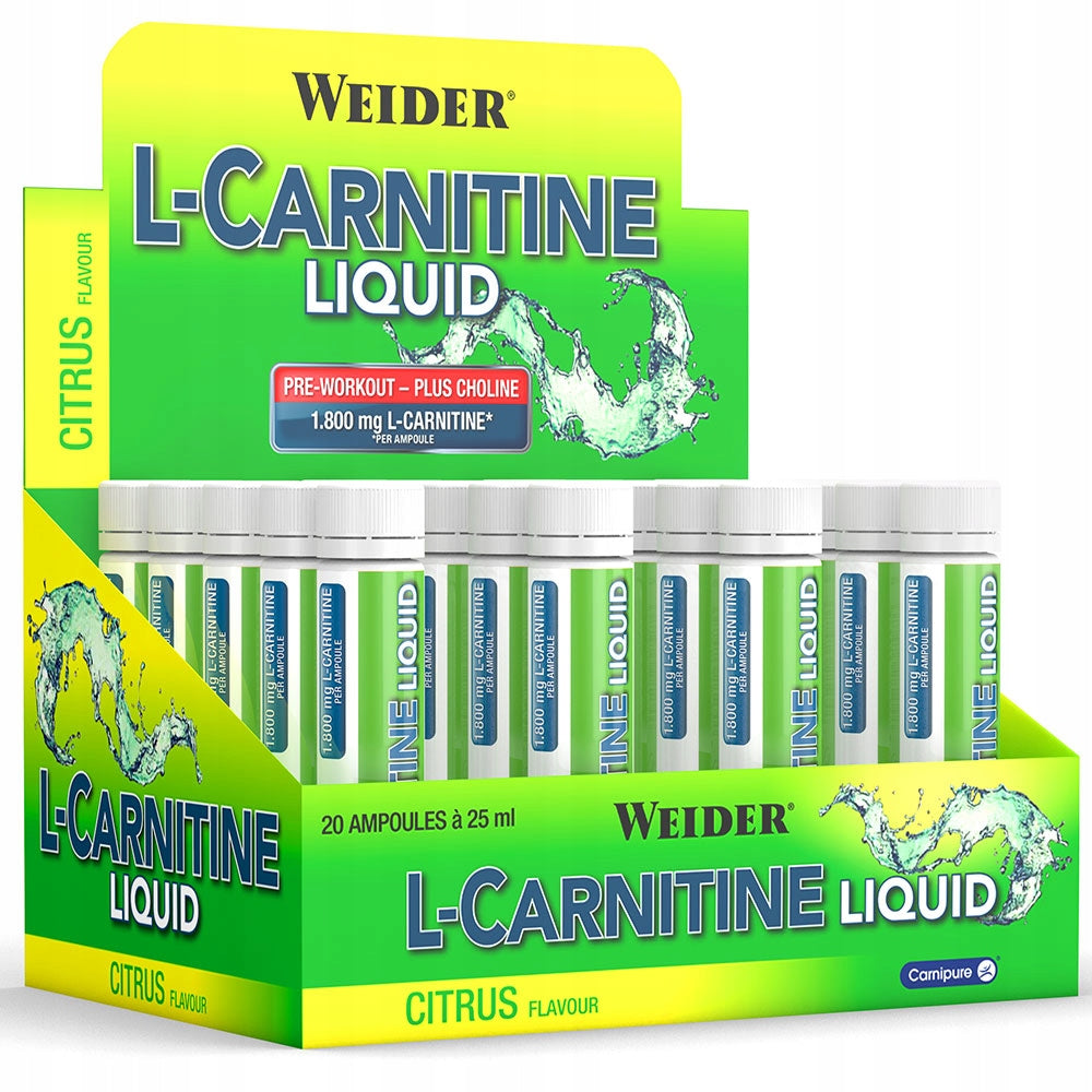 WEIDER L-CARNITINE LIQUID 20x25ml L-CARNITINE LIQUID FAT BURNER