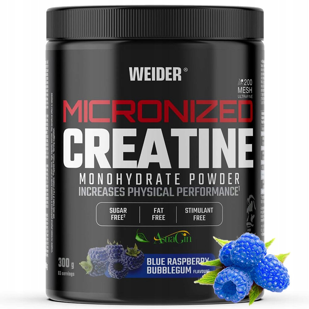 WEIDER MICRONIZED CREATINE 300g CREATINE MONOHYDRATE STRENGTH - RASPBERRY