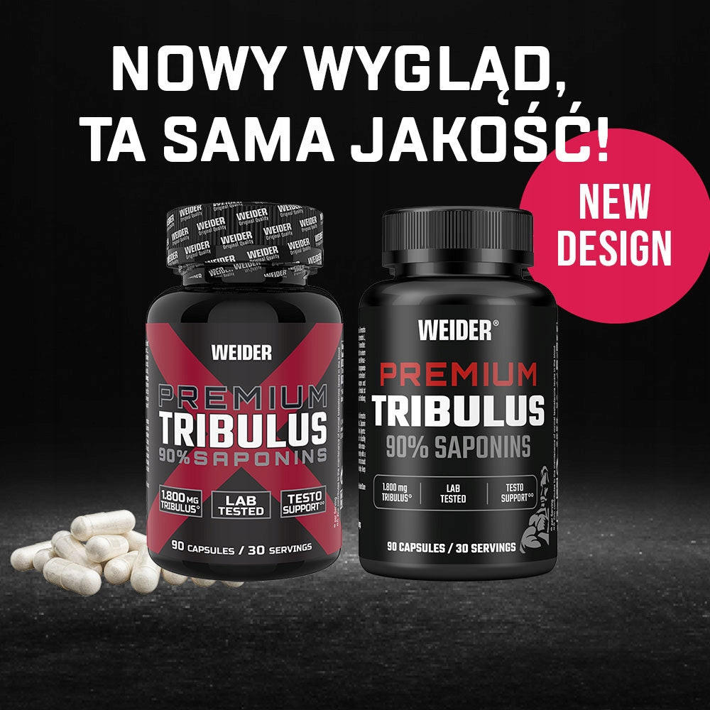 WEIDER TRIBULUS TERRESTRIS EXTRACT 90 kaps - LIBIDO TESTOSTERONE BOOSTER Packaging status original