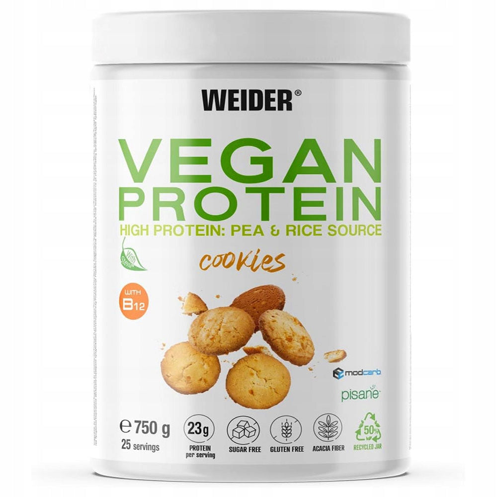 WEIDER VEGAN PROTEIN 750g VEGAN PLANT PROTEIN FROM PEA AND RICE - COOKIES