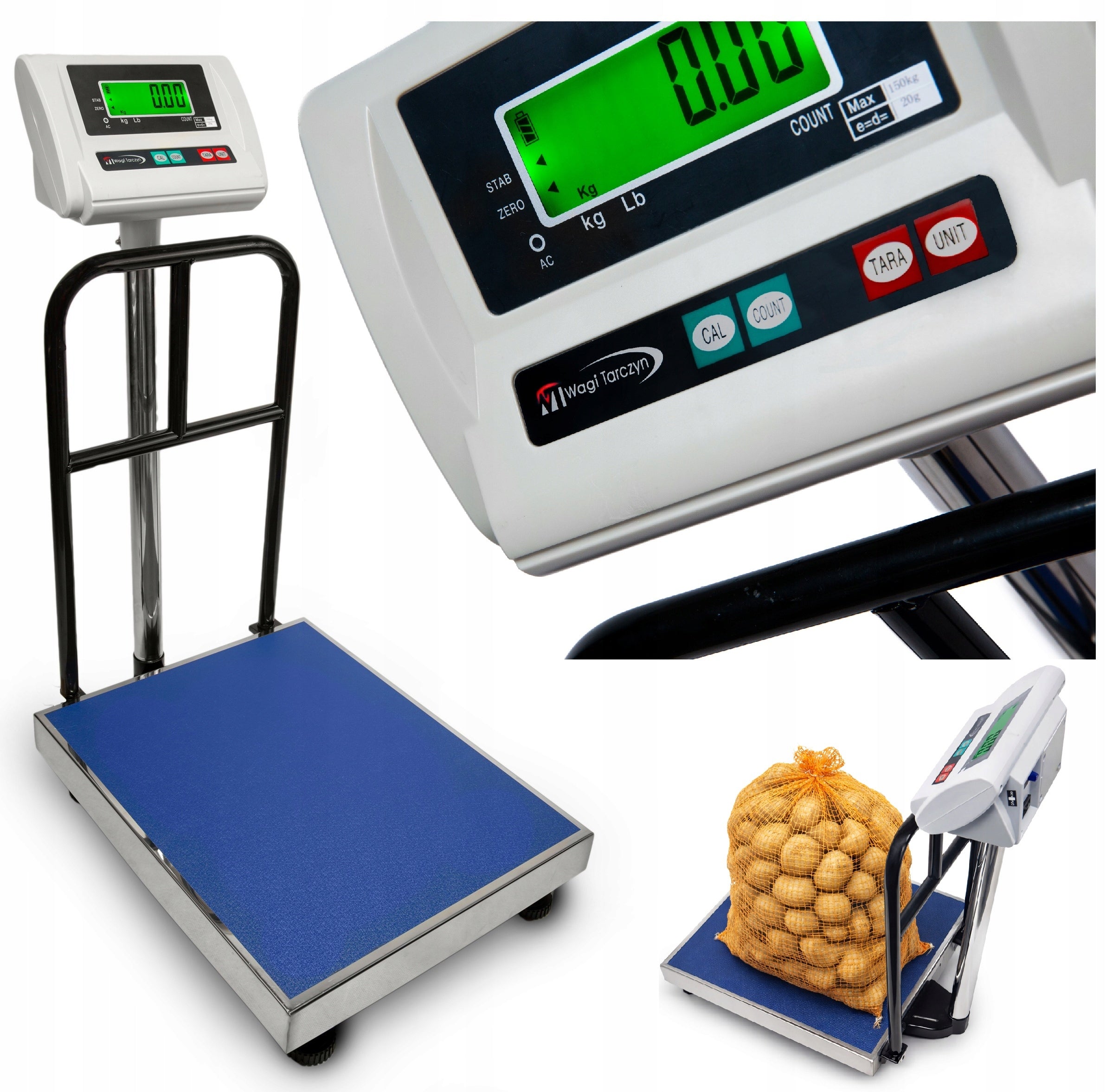 WEIGHT 150KG / 10g ELECTRONIC 50 x 40cm STORAGE SHOP PLATFORM + Manufacturer code Wagi Tarczyn - WT.125