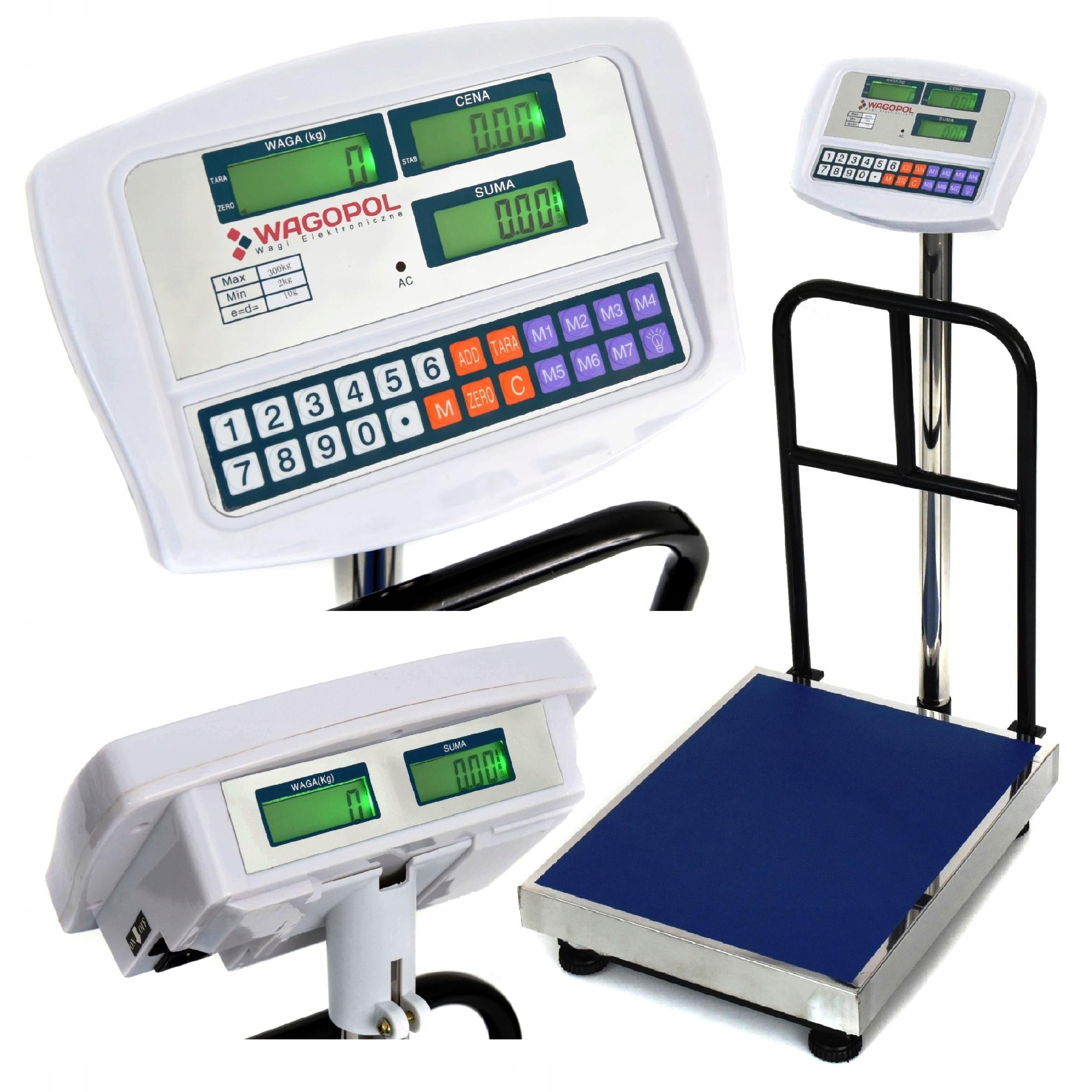 WEIGHT 300KG 10g STORAGE 40x30cm GASTRONOMIC AGRICULTURAL SHOP 5 x LCD