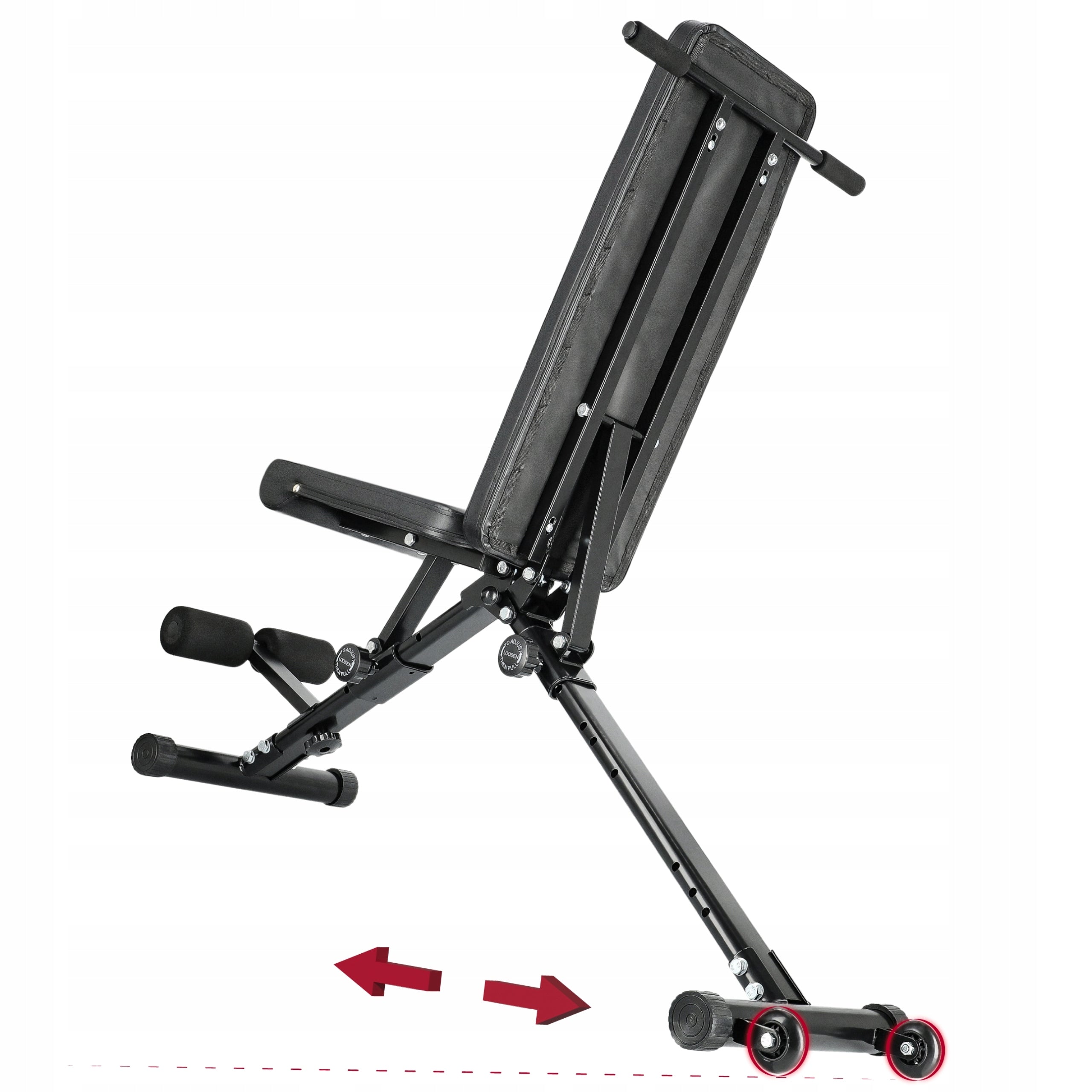 WEIGHT BENCH ADJUSTABLE FOR EXERCISE FOLDING BENCH STRAIGHT SLANTED PRO Maximum user weight 200 kg