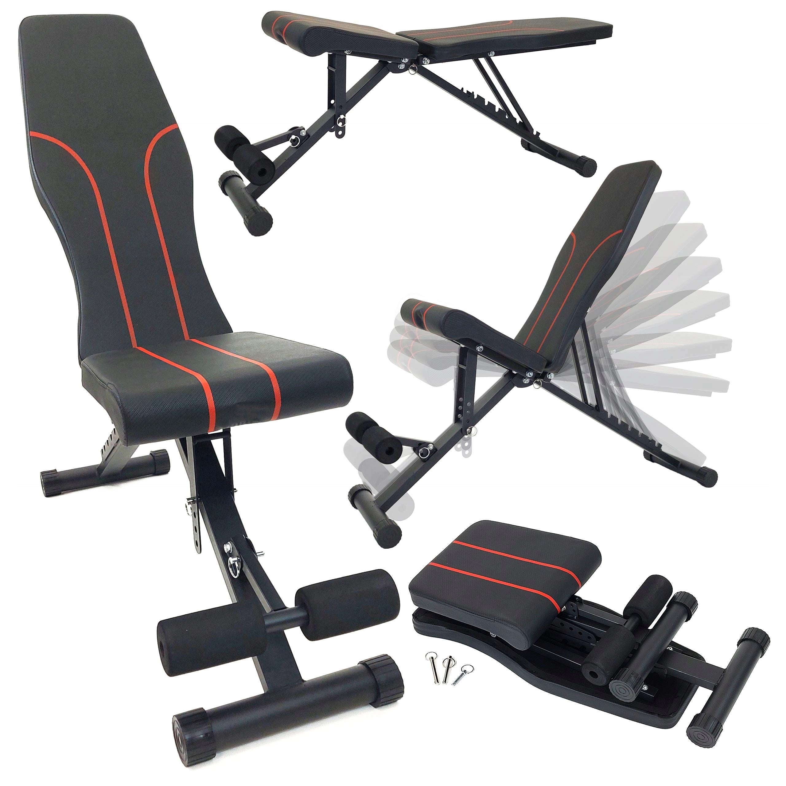 WEIGHT BENCH ADJUSTABLE FOR EXERCISE FOLDING STRAIGHT SLANT BENCH