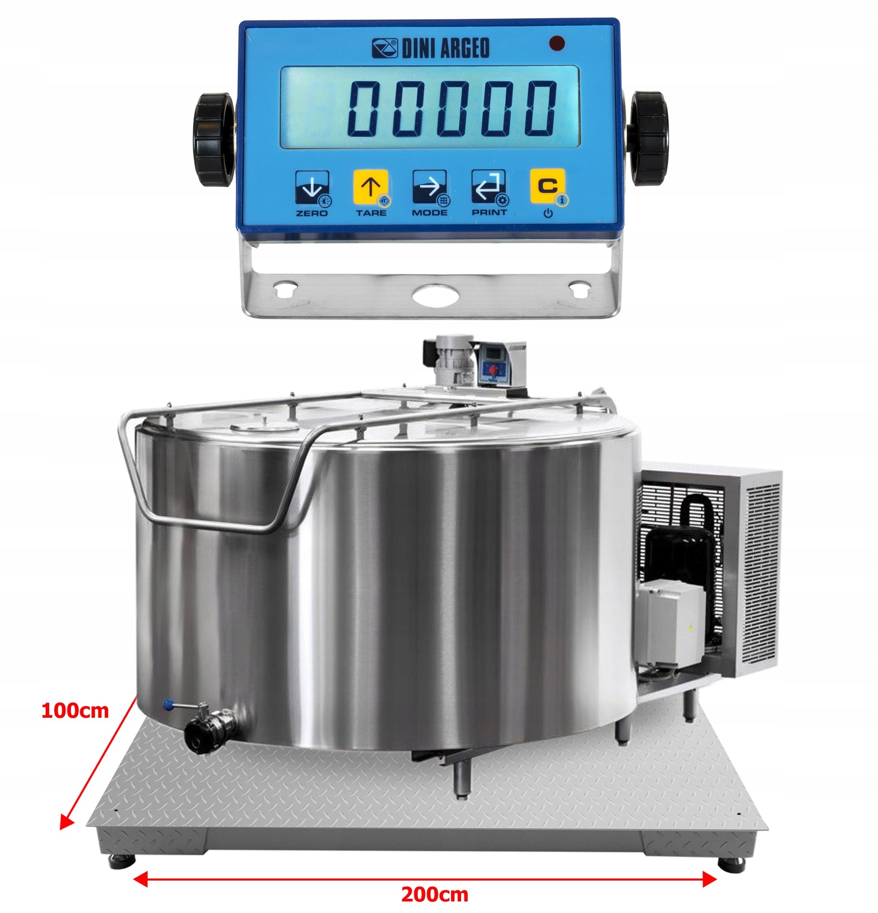 WEIGHT FOR MILK TANK FEED MIXER 3T 100x200CM WITH LEGALIZATION 3000kg Manufacturer code 1,0x2,0_zbiornik_3t