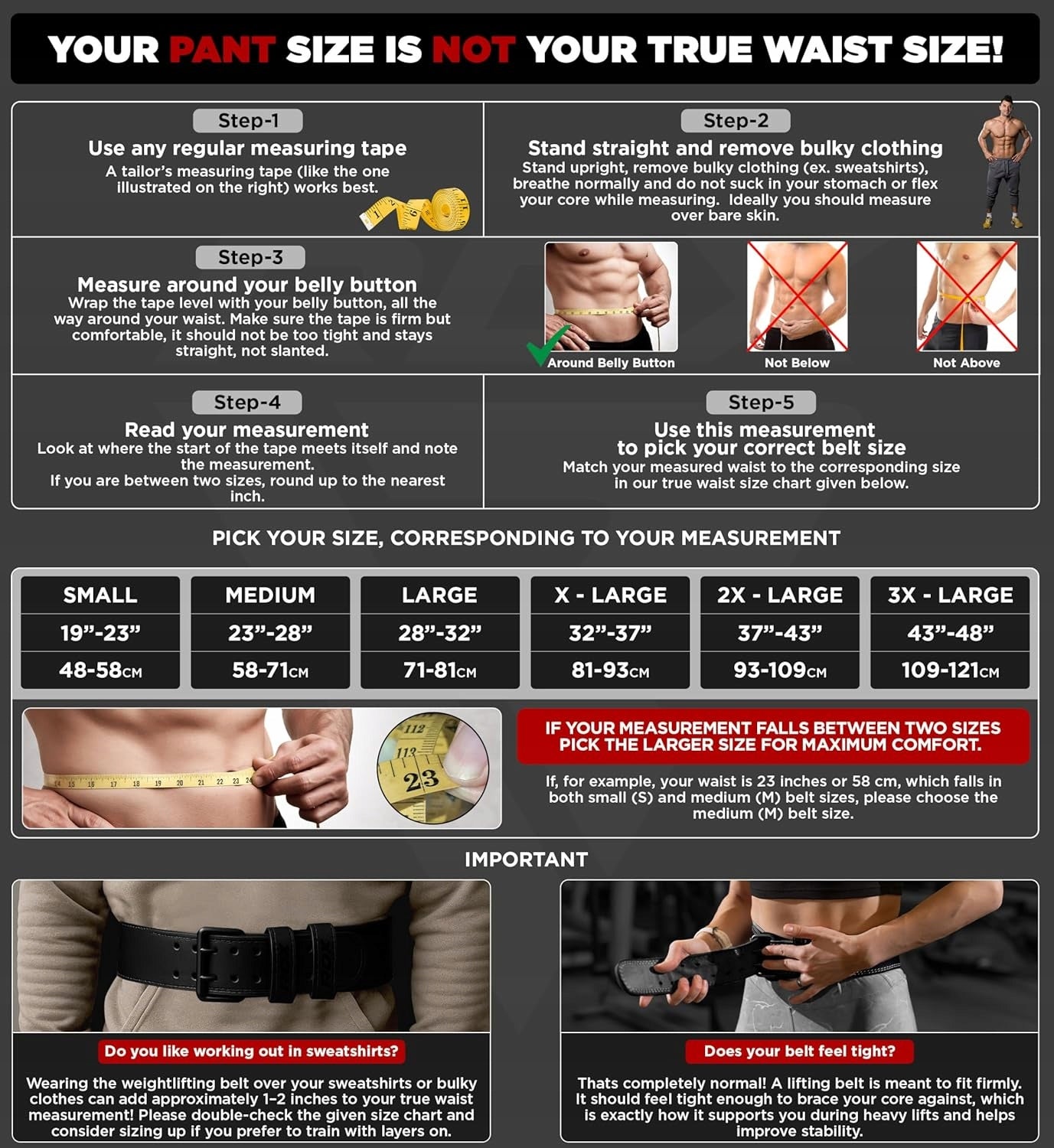 WEIGHTLIFTING BELT LEATHER GYM RDX BODYBUILDING TRAINING Brand RDX