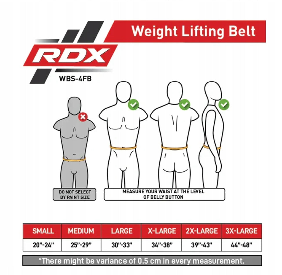 WEIGHTLIFTING BELT LEATHER GYM RDX BODYBUILDING TRAINING Packaging status original