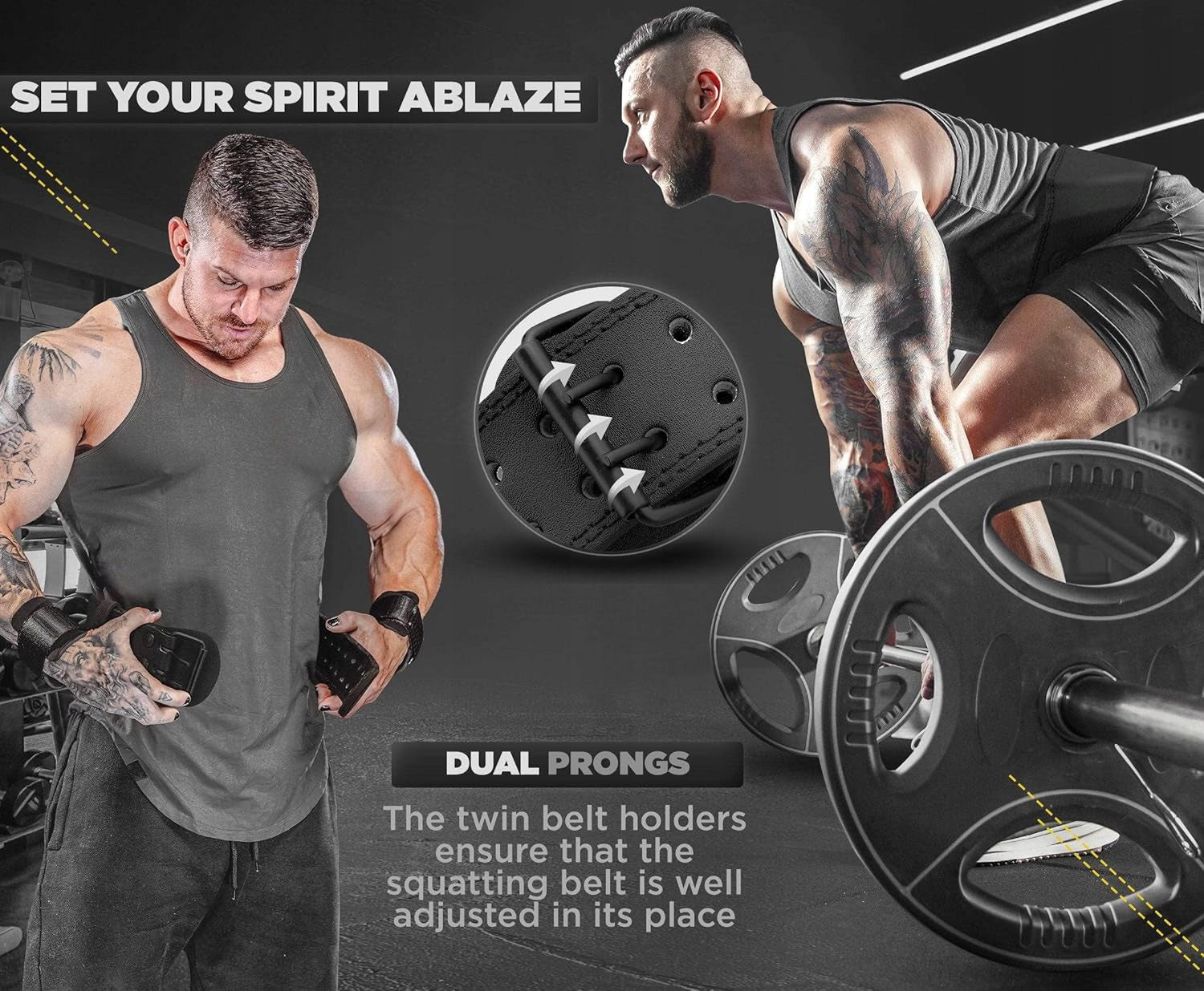 WEIGHTLIFTING BELT LEATHER GYM RDX BODYBUILDING TRAINING Size S
