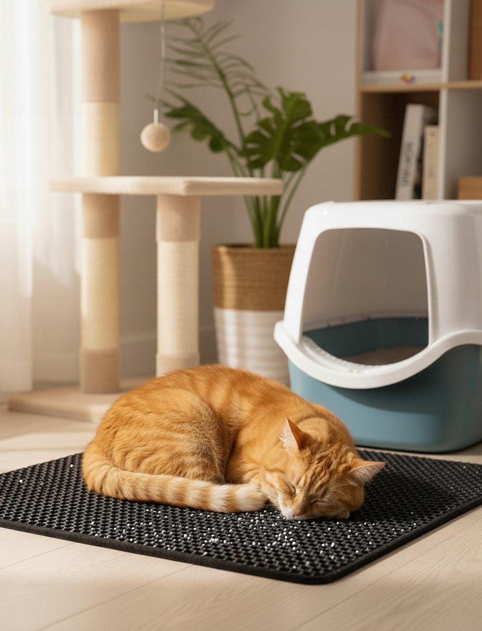 WEISNER Mat4cat | ORIGINAL EVA MAT 60X45 LITTER BOX RUG XL Model MATA PODKŁADKA POD KUWETĘ POD MISKI DLA KOTA PSA