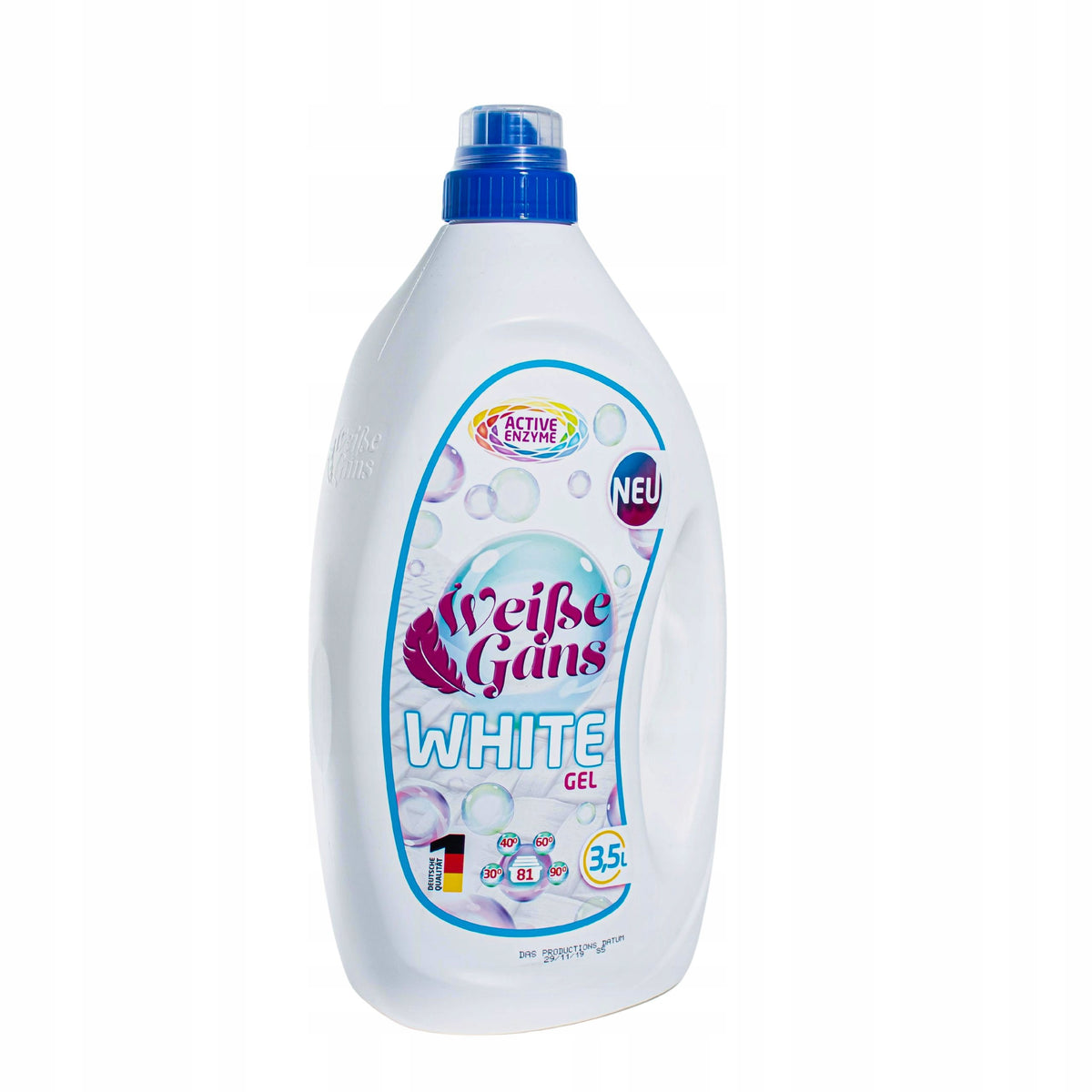 WEISSE GANS WHITE FABRIC WASHING GEL 3,5 L 81 WASHES