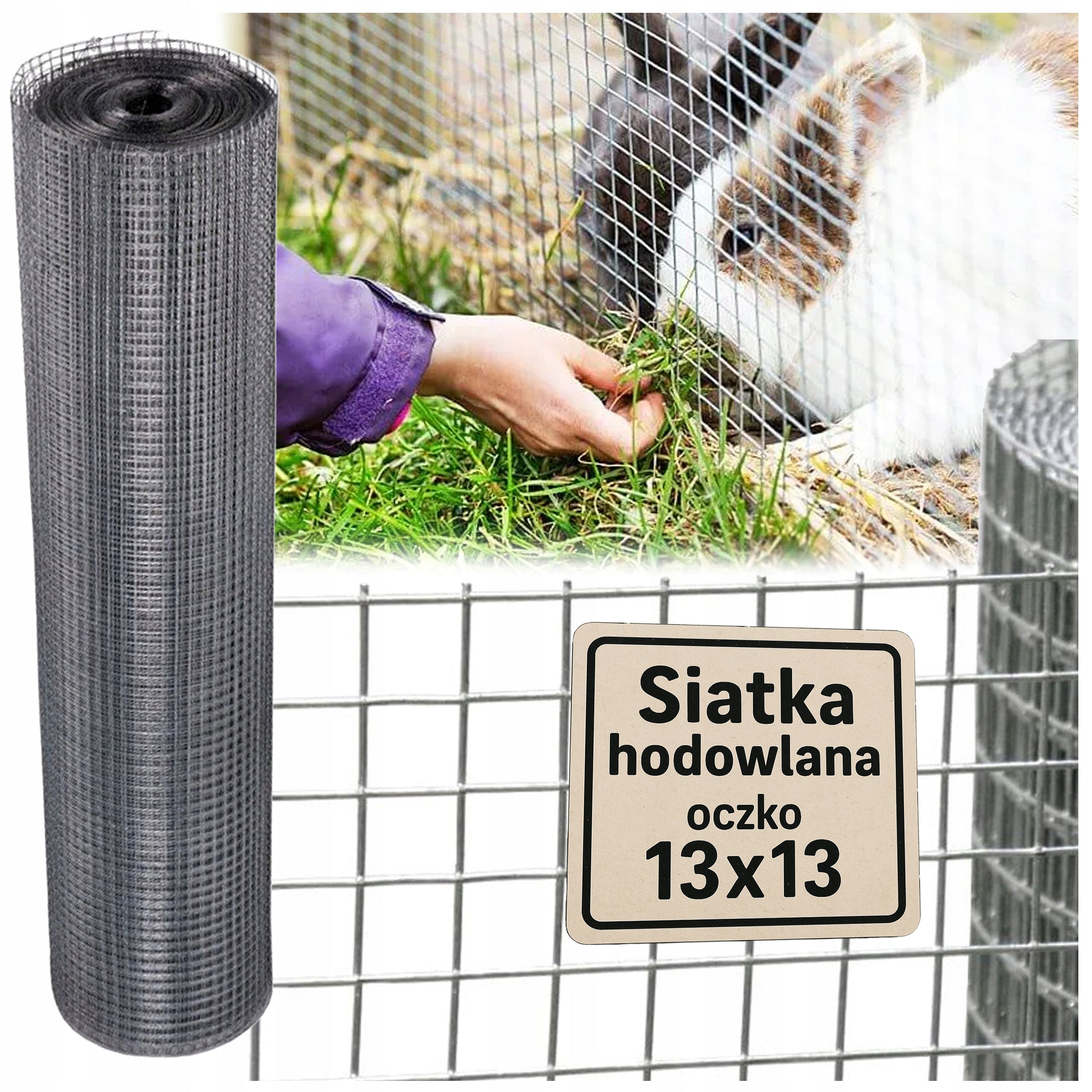 WELDED MESH BREEDING AVIARY, height 1m length 25m, eye 13x13mm ZINC