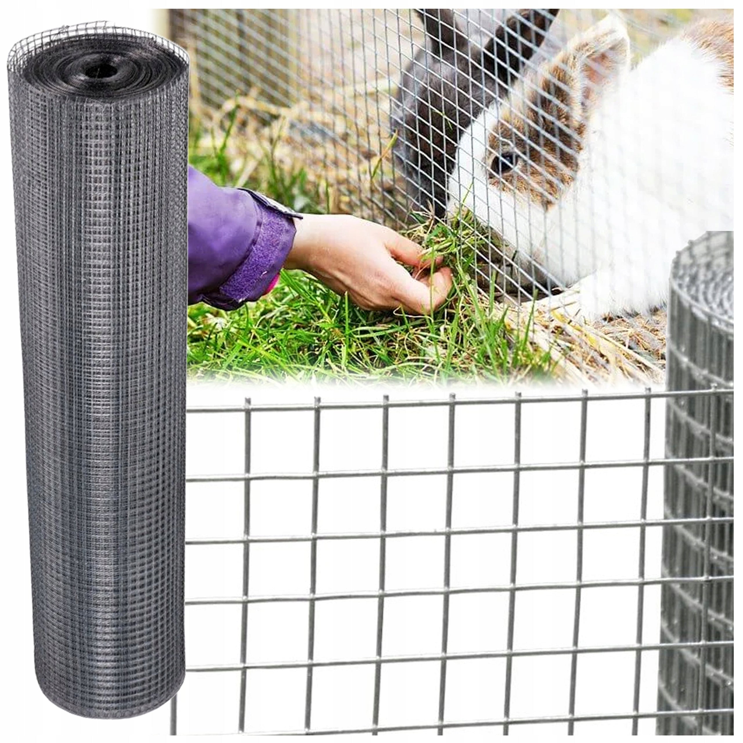 WELDED MESH BREEDING AVIARY height 1m length 25m, eyelet 10x10mm ZINC Length 25 m