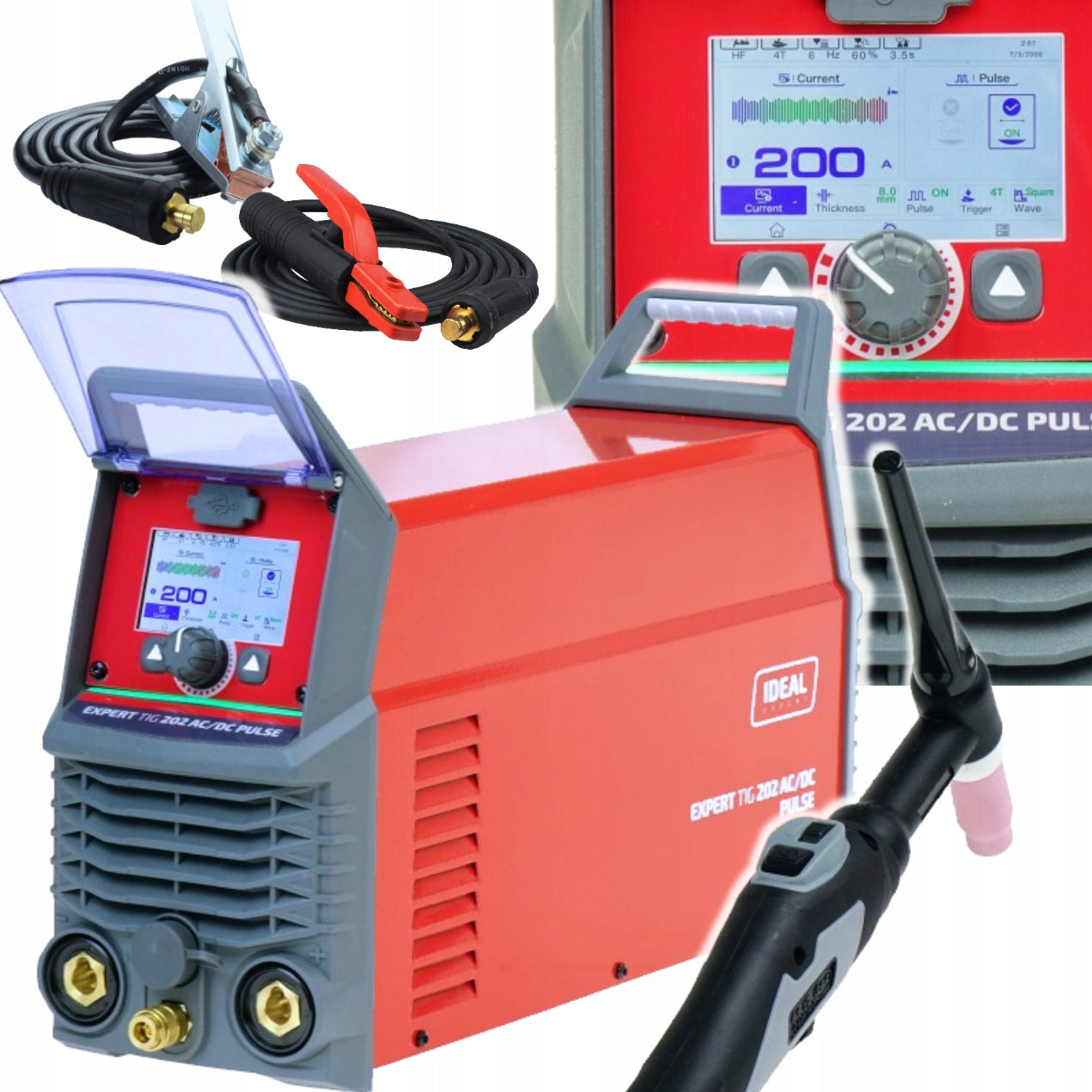 WELDER ALU 230V 200A 60% EXPERT TIG 202 AC/DC PULSE LCD Pro3.5 IDEAL