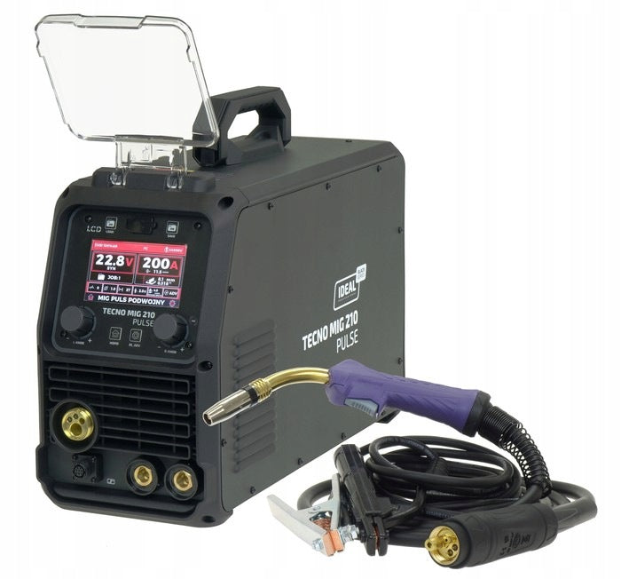 WELDER IDEAL TECNO MIG 210 PULSE LCD BLACK SERIES 4x4 SEMI-AUTOMATIC 230V 155