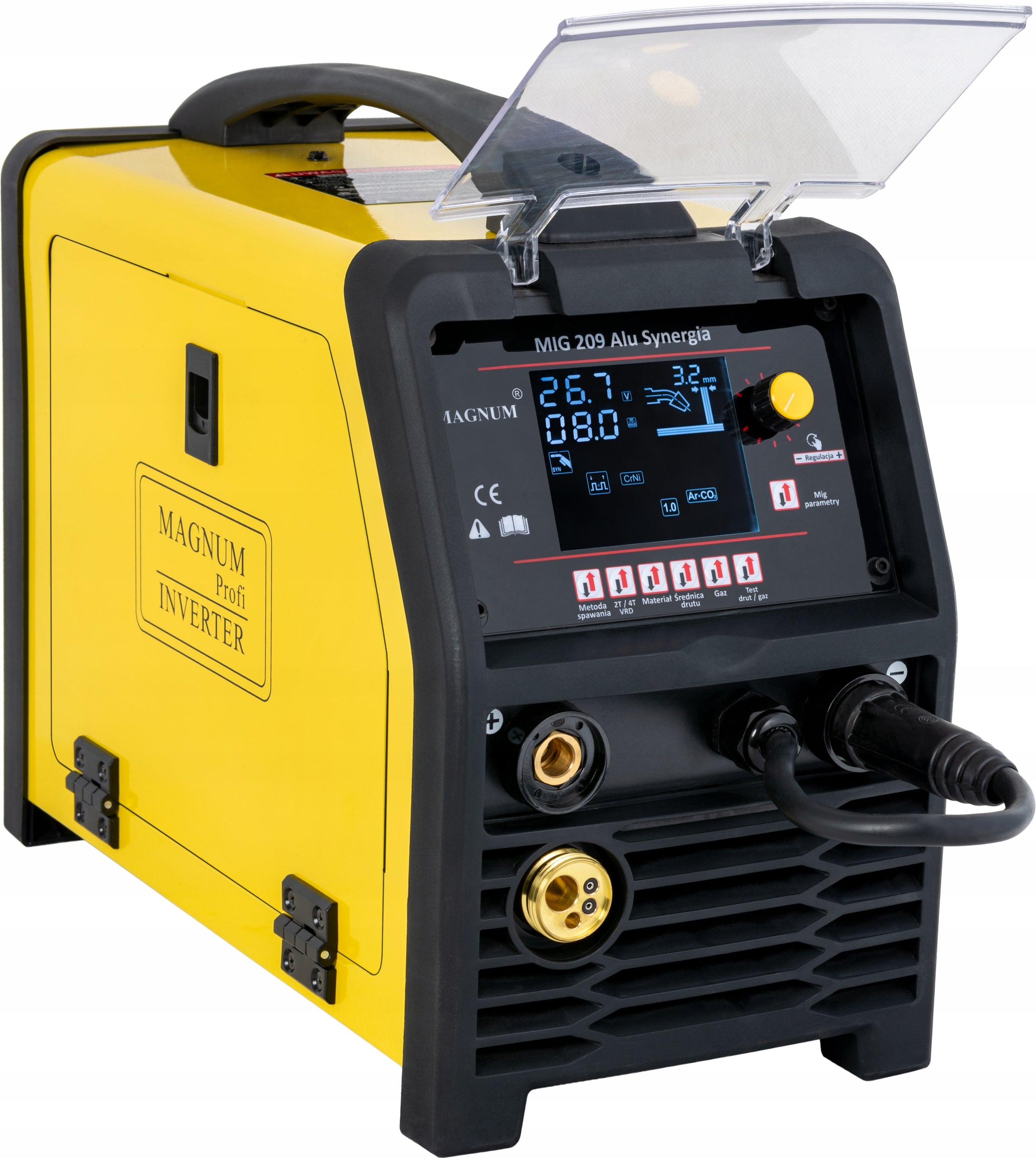 WELDER MIGOMAT 3in1 Magnum MIG 209 ALU SYNERGY LCD MIG MAG MMA TIG Lift Manufacturer code Spawarka MIG MAG Magnum MIG 209 HRS1