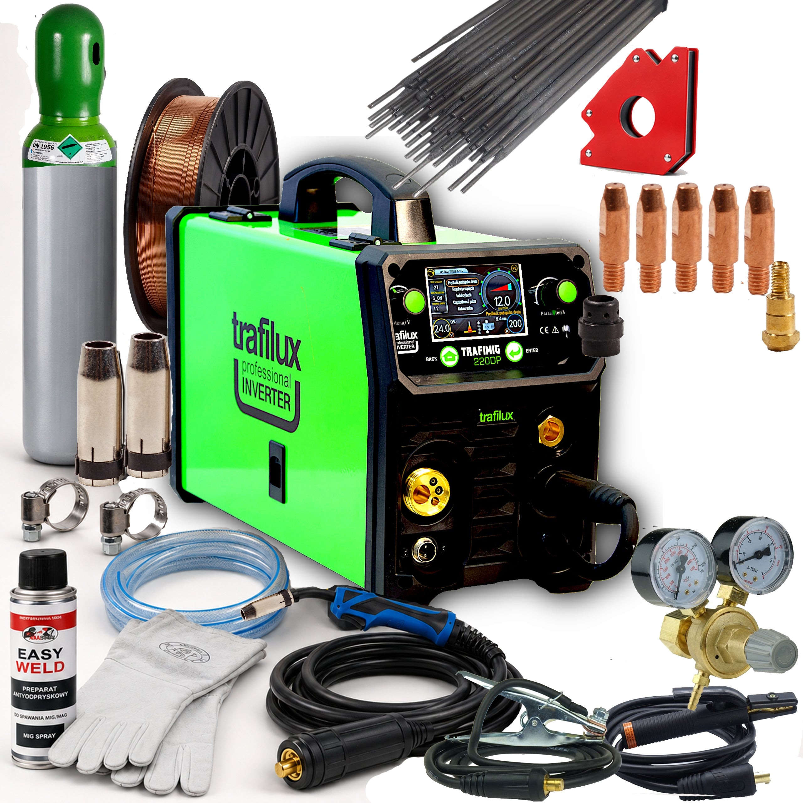 WELDER MIGOMAT DUAL PULS TRAFILUX 220 synergy 200A set of 3