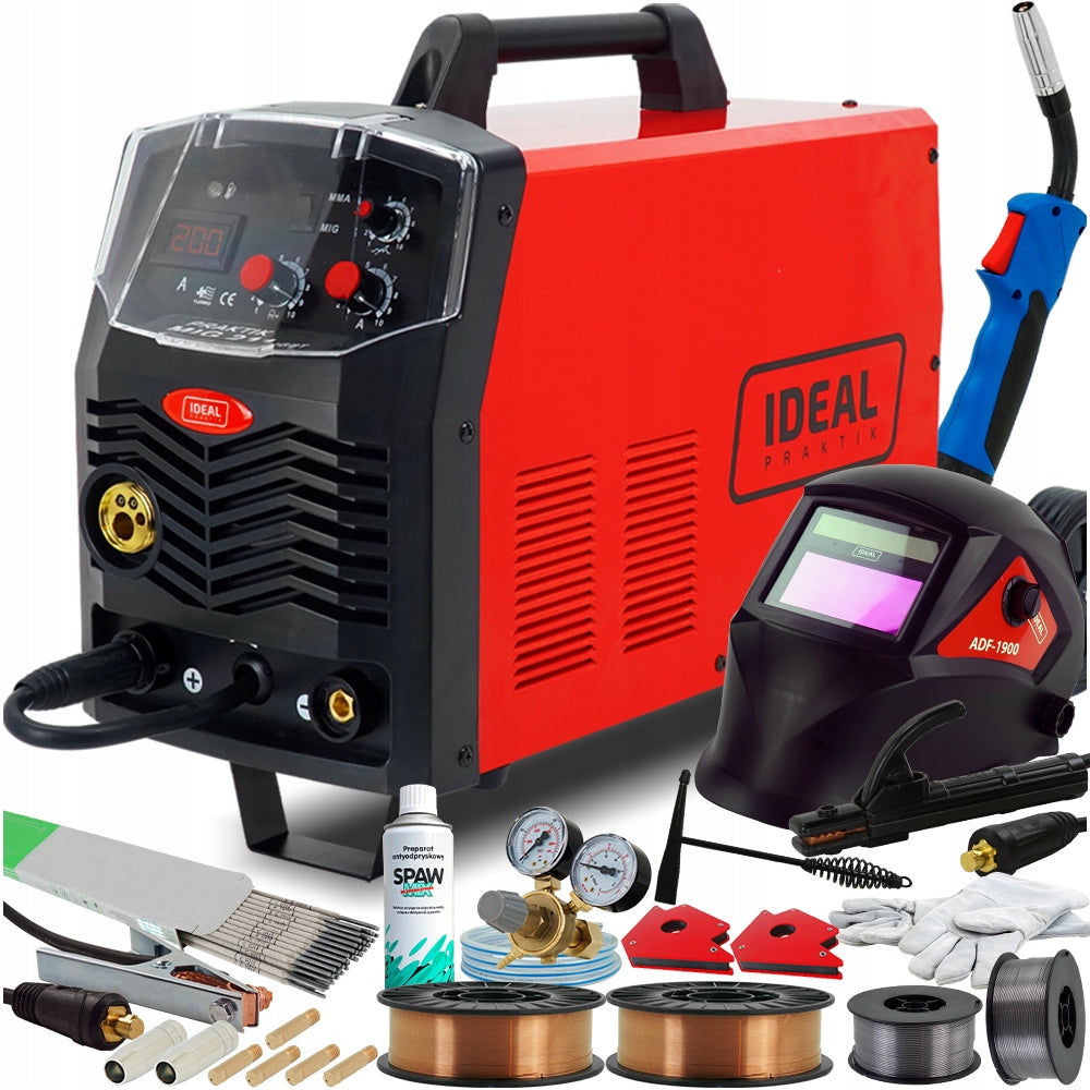 WELDER MIGOMAT MIG MAG MMA TIG 200A 3in1 SET WIRE MASK SOLDERING