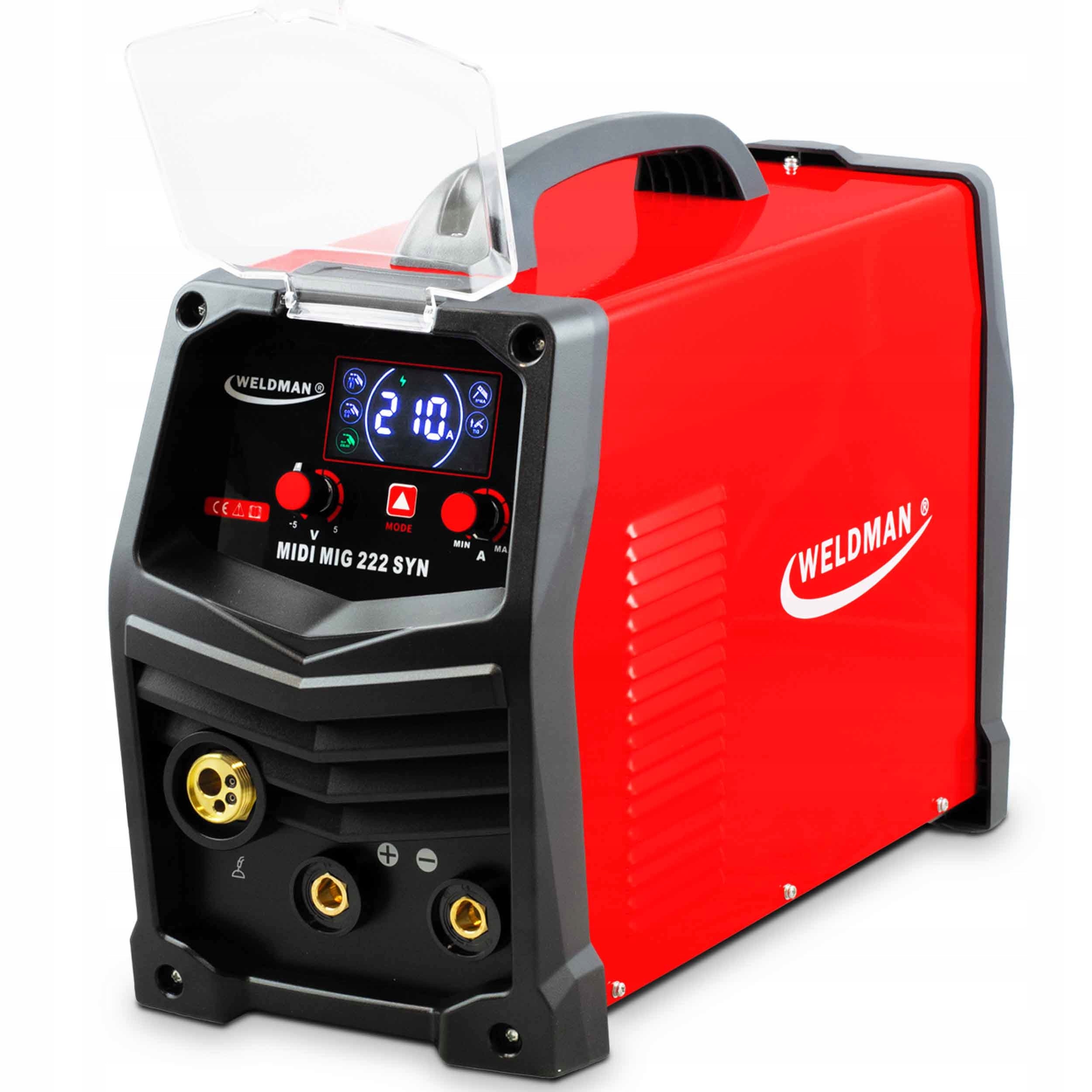 WELDER MIGOMAT MIG MAG Synergy WELDMAN MIDI MIG 222 IGBT FLUX 220A 230V Brand Weldman