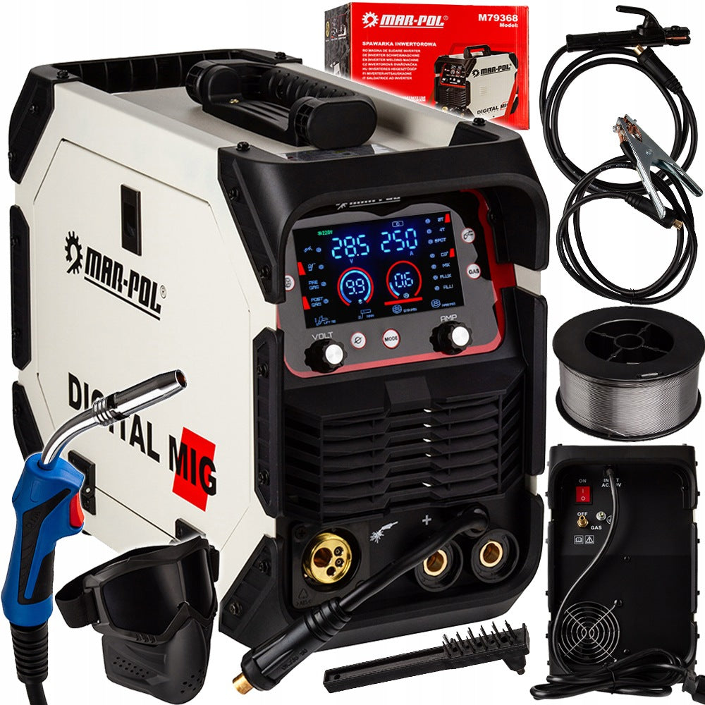 WELDING MACHINE FOR ALUMINUM STEEL SYNERGY 250A INVERTER MIG MMA TIG MIGOMAT