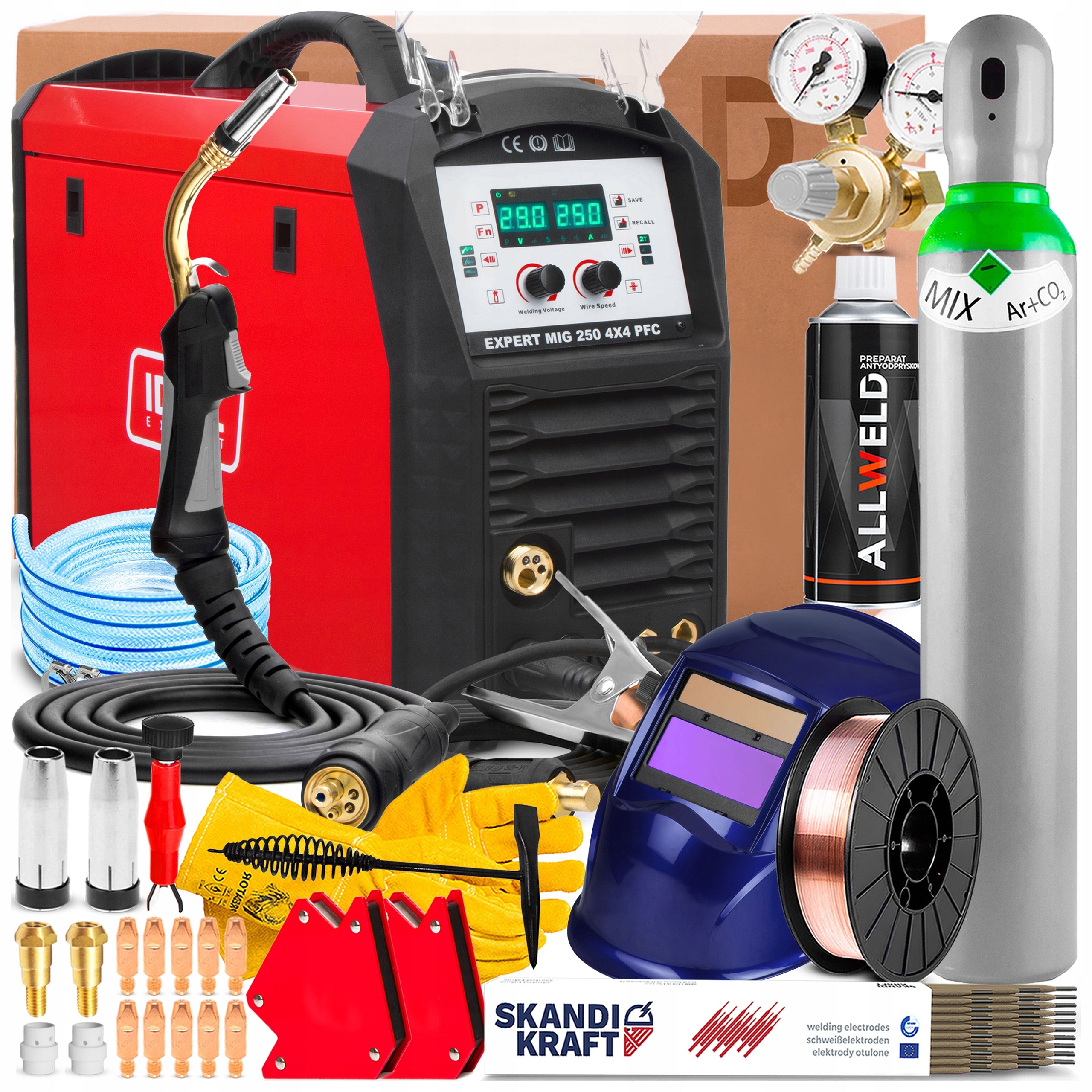 WELDING MACHINE IDEAL EXPERT MIG 250 MMA TIG LIFT 230V 250A SYNERGY SOLDERING