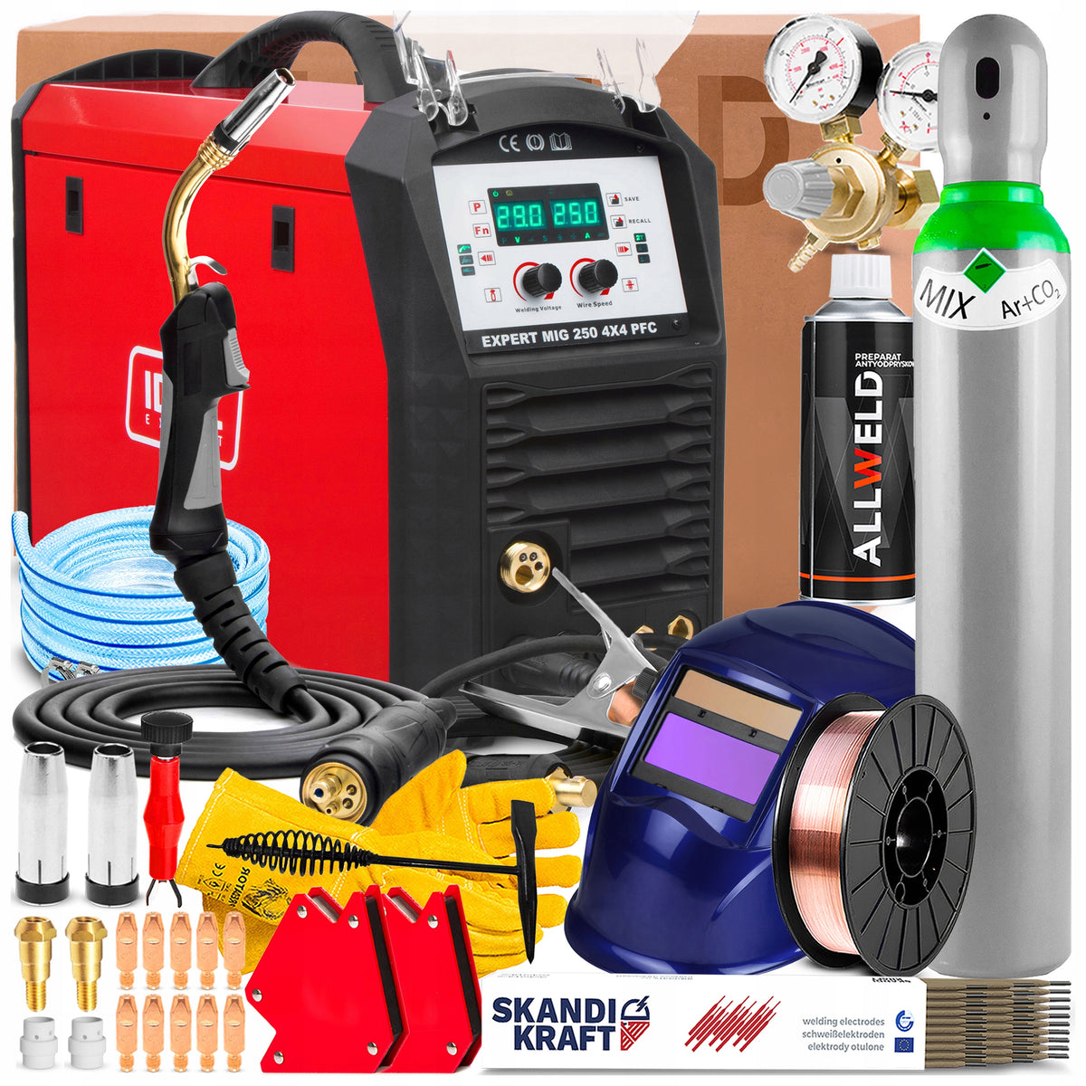 WELDING MACHINE IDEAL EXPERT MIG 250 MMA TIG LIFT 230V 250A SYNERGY SOLDERING