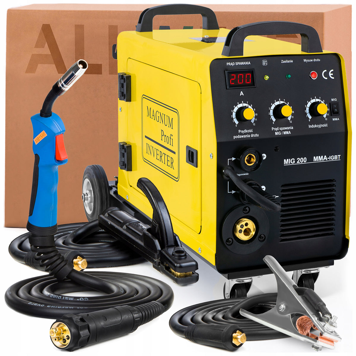 WELDING MACHINE INVERTER MAGNUM MIG 200 MMA FLUX SOLDERING 230V 200A EUROCONNECTOR EAN (GTIN) 5907195563677