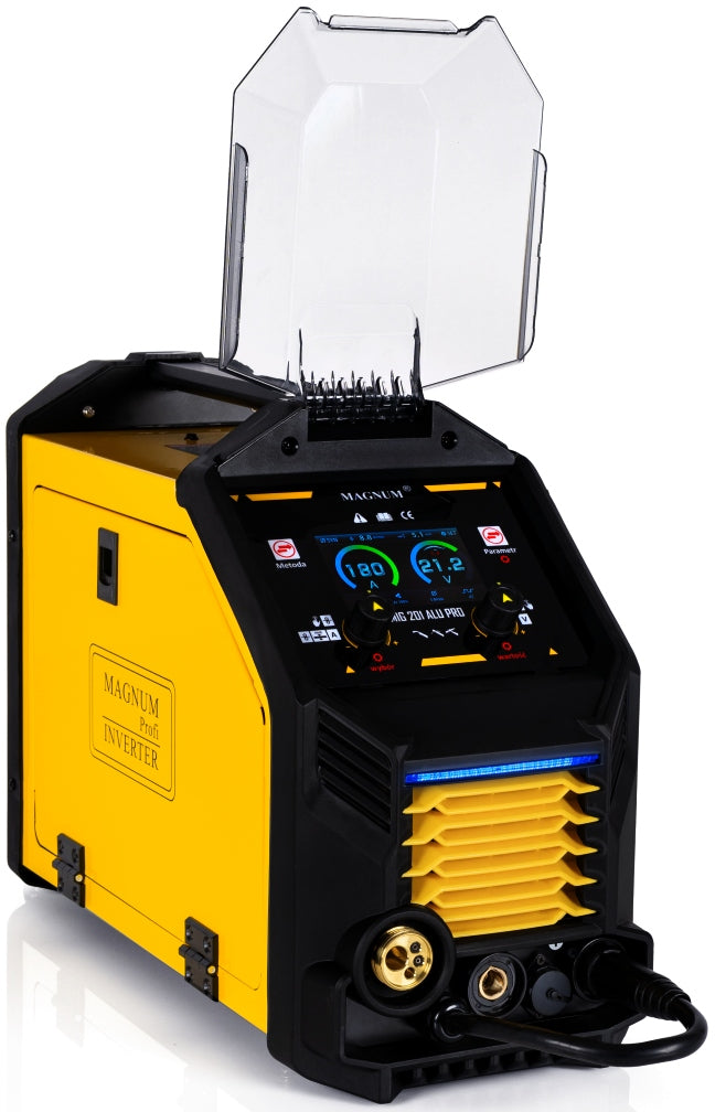 WELDING MACHINE MAGNUM MIG 201 ALU PRO SYNERGY 200A TIG MMA 230V PULSE ALUMINUM Packaging status original