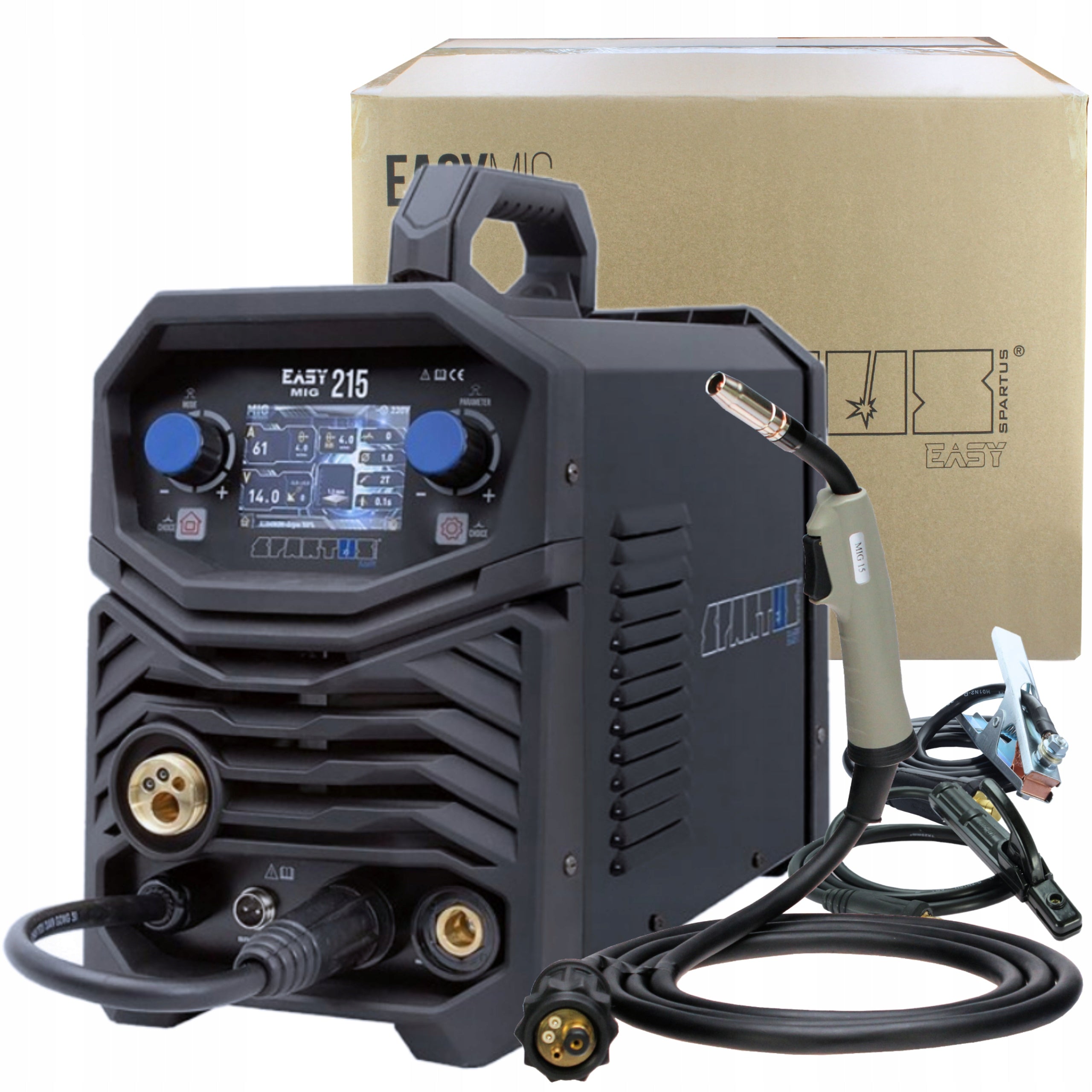 WELDING MACHINE MIGOMAT EASY MIG 215 MMA IGBT 3IN1 SYNERGY SPARTUS