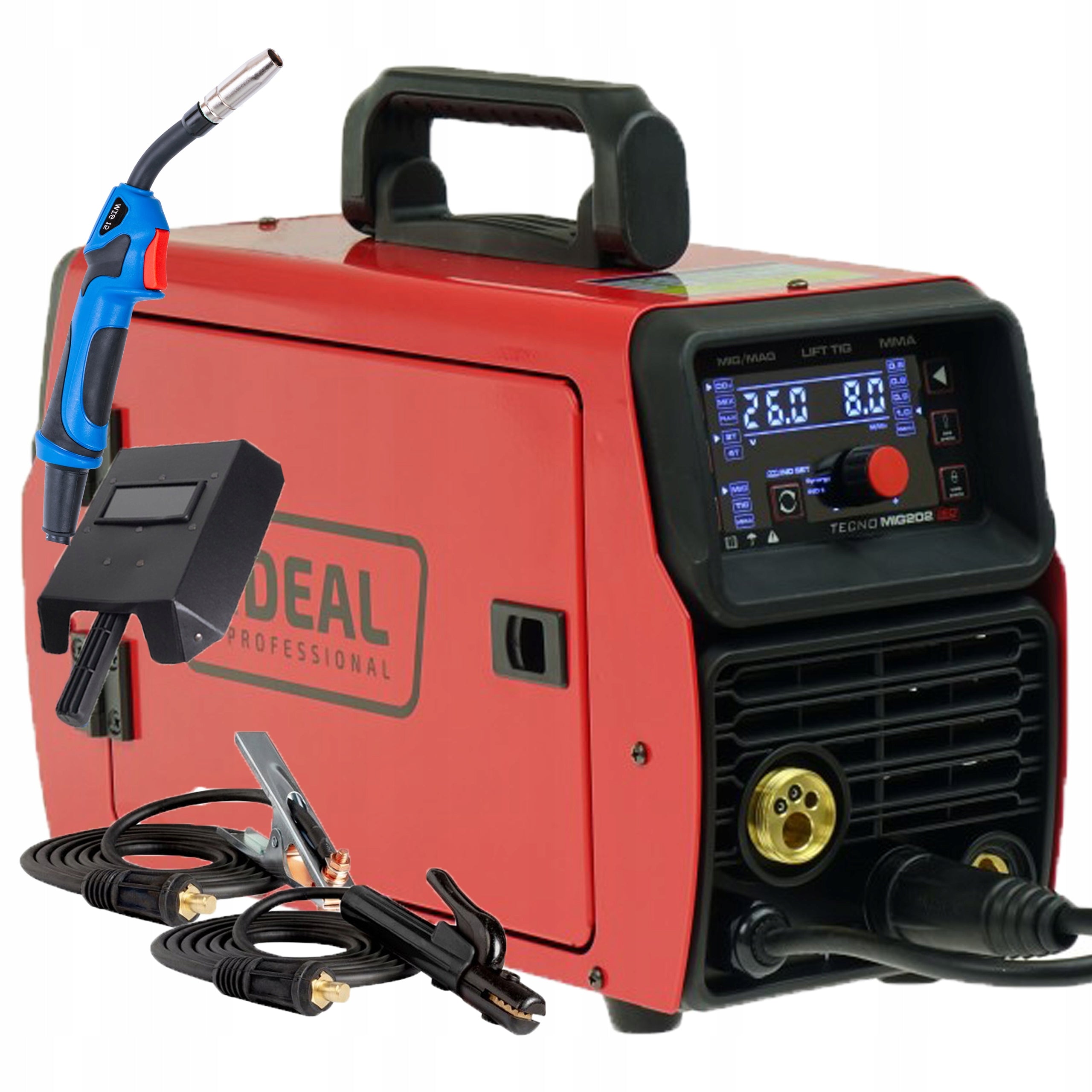 WELDING MACHINE MIGOMAT IDEAL TECNO MIG 202 200A MMA TIG 3IN1 SYNERGY SET Brand IDEAL
