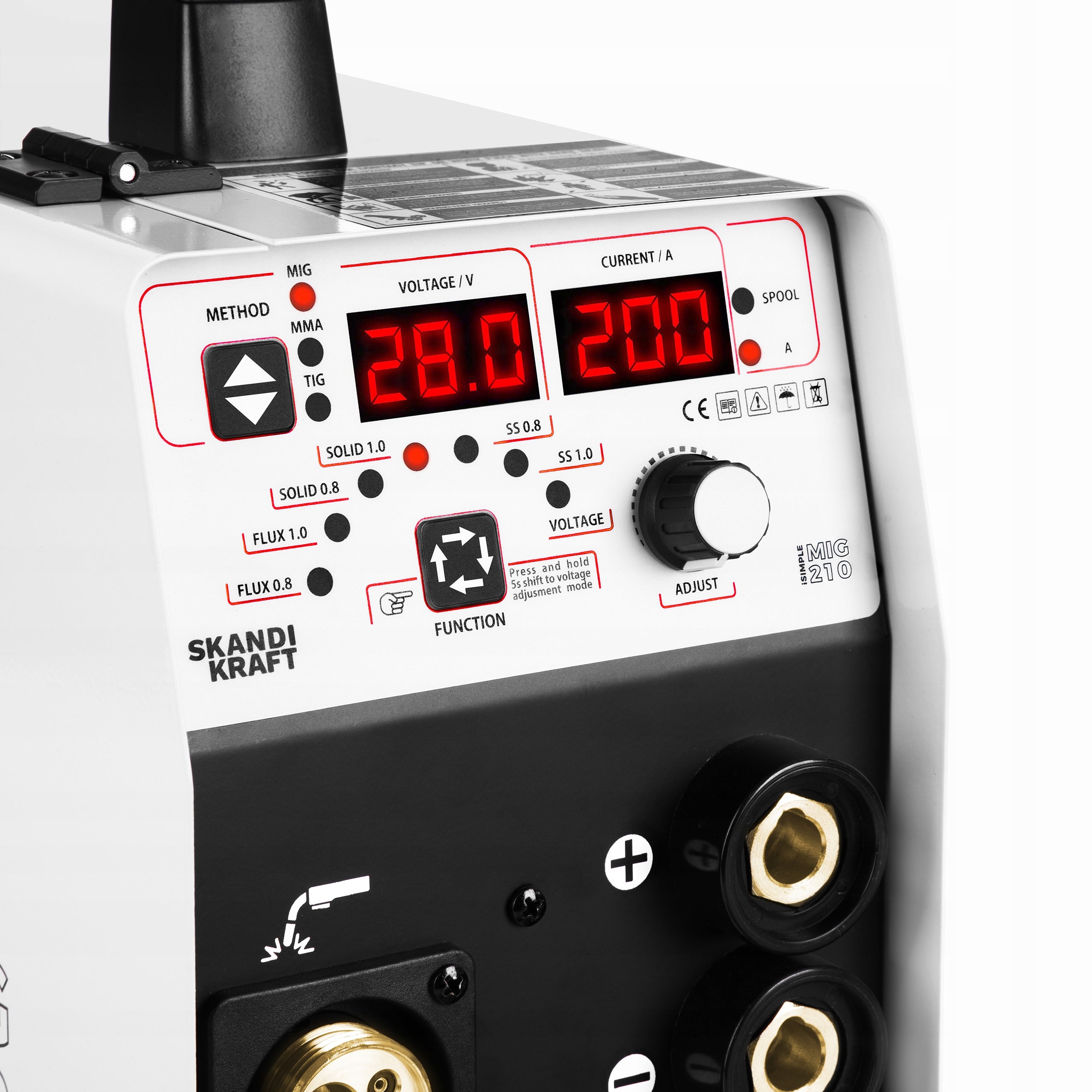 WELDING MACHINE MIGOMAT ISIMPLE MIG 210 CART MMA TIG 230V 200A IGBT SKANDI KRAFT Manufacturer code SPMIG210CART #ZESTAW1AK