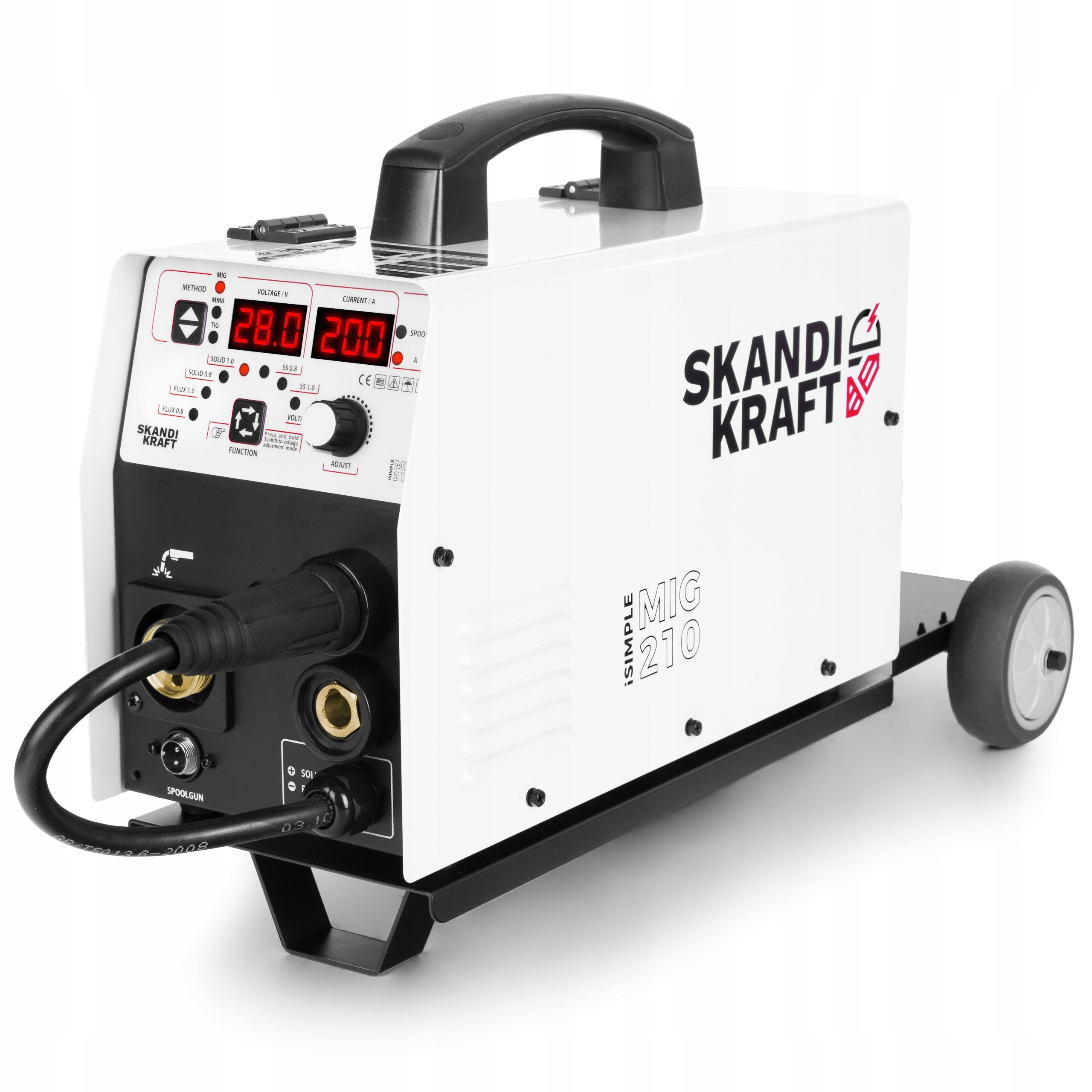 WELDING MACHINE MIGOMAT ISIMPLE MIG 210 CART MMA TIG 230V 200A IGBT SKANDI KRAFT Manufacturer code SPMIG210CART
