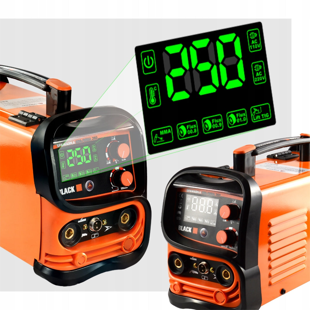 WELDING MACHINE MIGOMAT MIG MAG MMA 250A FLUX BLACK Manufacturer code Spawarka Black