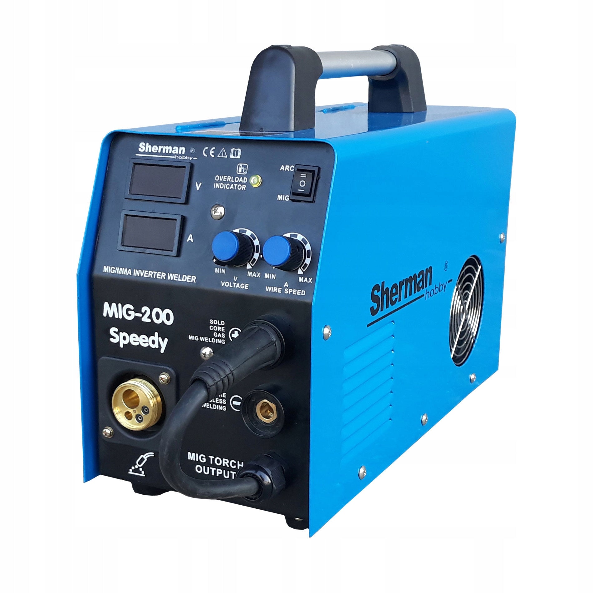 WELDING MACHINE MIGOMAT SHERMAN MIG 200 MMA SPEEDY MMA TIG LIFT 3IN1 SET Brand Sherman