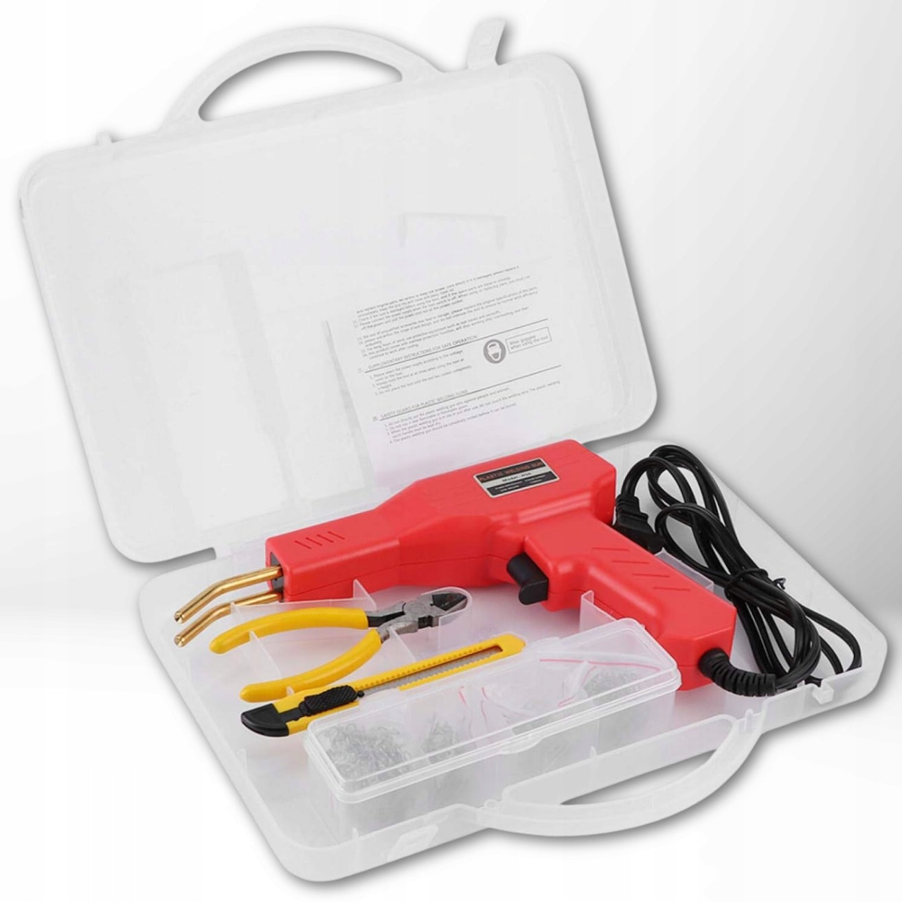 WELDING MACHINE PLASTIC STAPLER SET + 200PCS Manufacturer code ZSZYWARKA DO PLASTIKU. Spawarka zgrzewarka