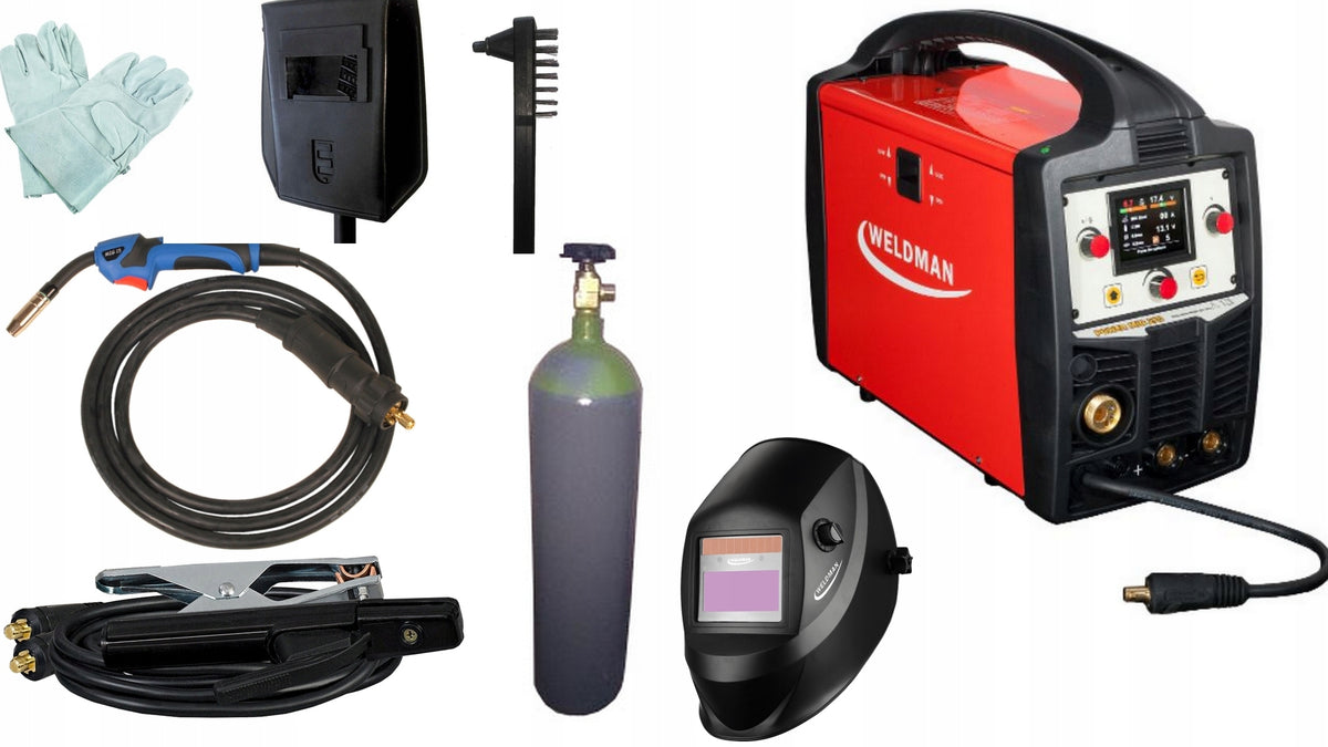 WELDING MACHINE POWER MIG 210 LCD SYNERGY MIGTIG SET