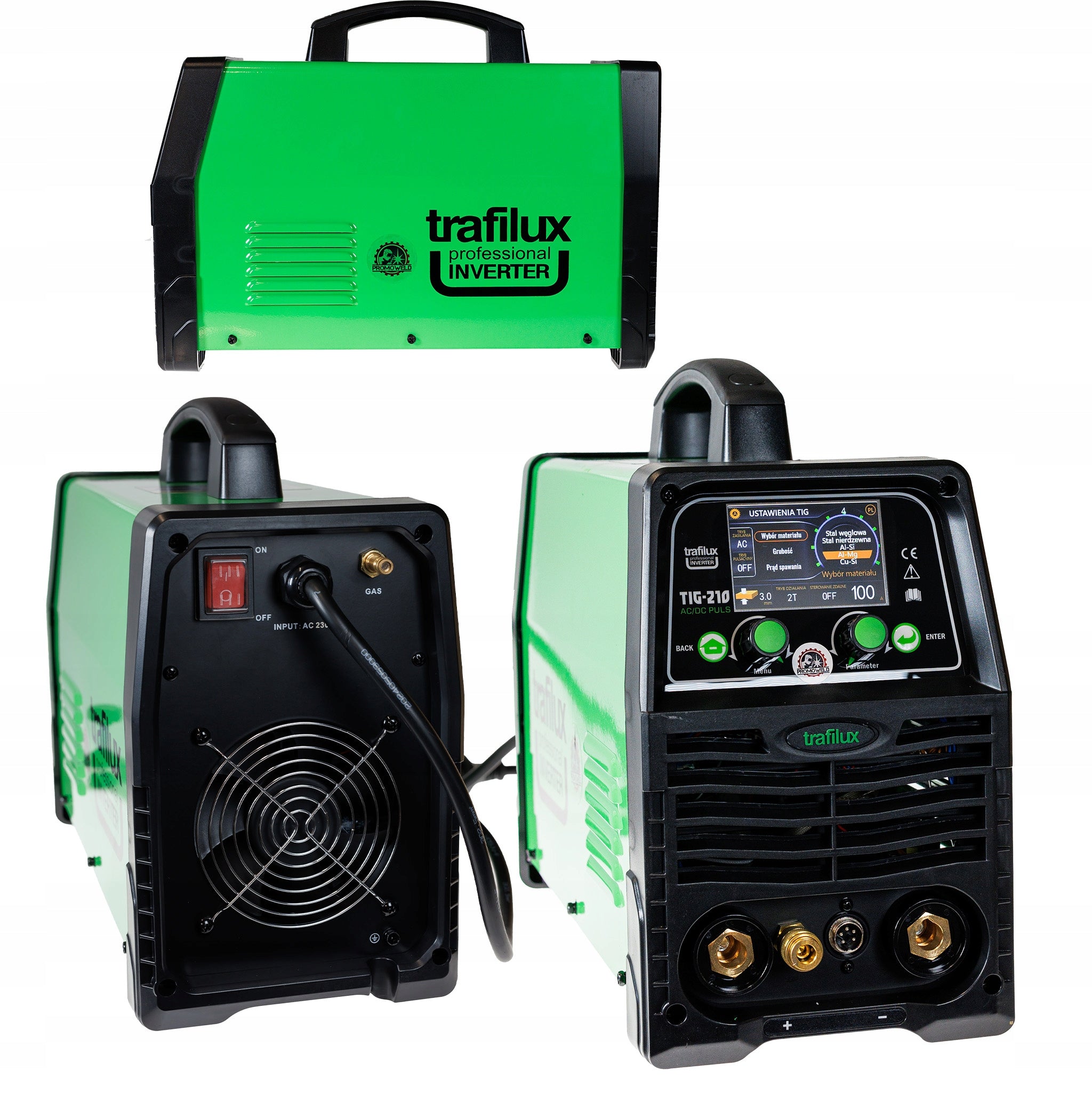 WELDING MACHINE TRAFILUX TIG 210 AC/DC PULSE LCD SYNERGY Packaging status original