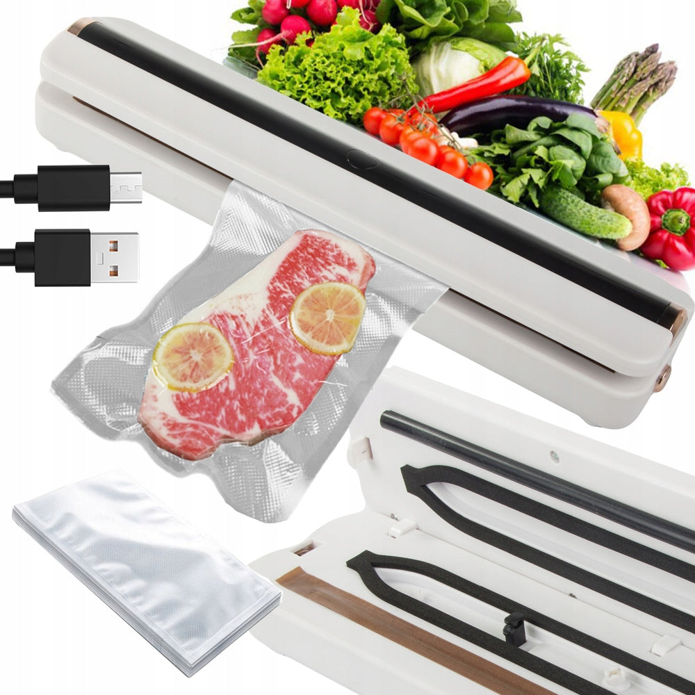 WELDING MACHINE VACUUM PACKAGING MACHINE FOR FOOD FILM FOOD + BAGS 10PCS