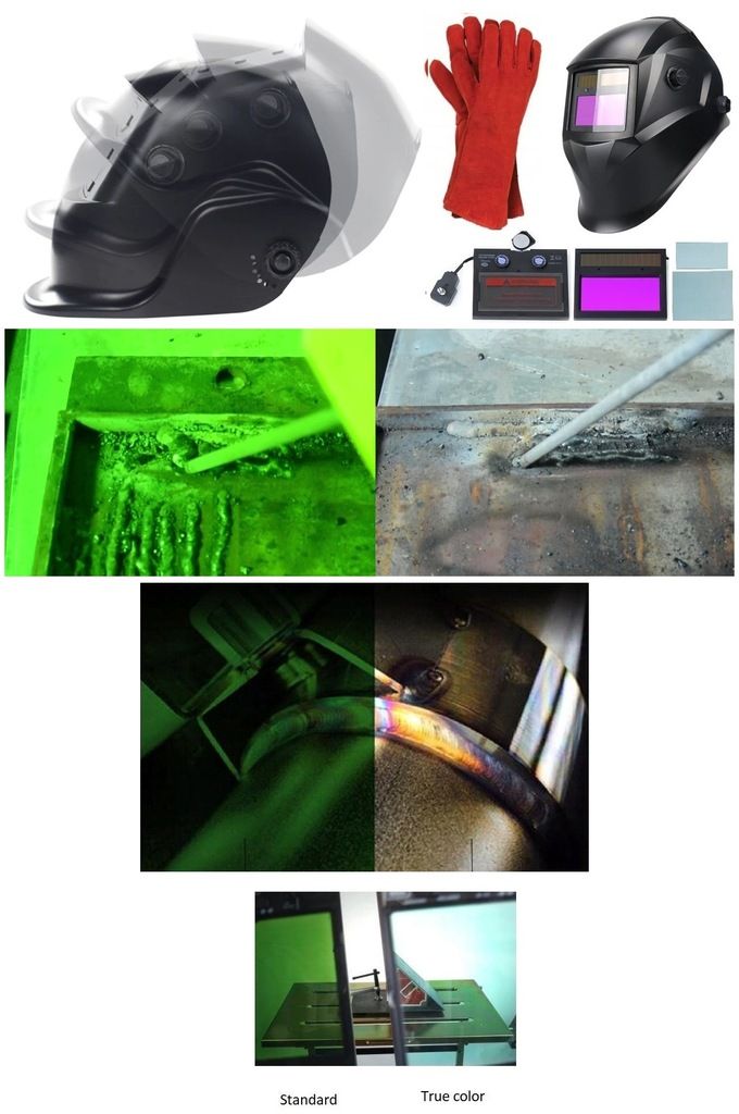 WELDING MASK 2in1 SELF-TINTING VISOR FILTER TRUE COLOR +GLOVES Packaging status original