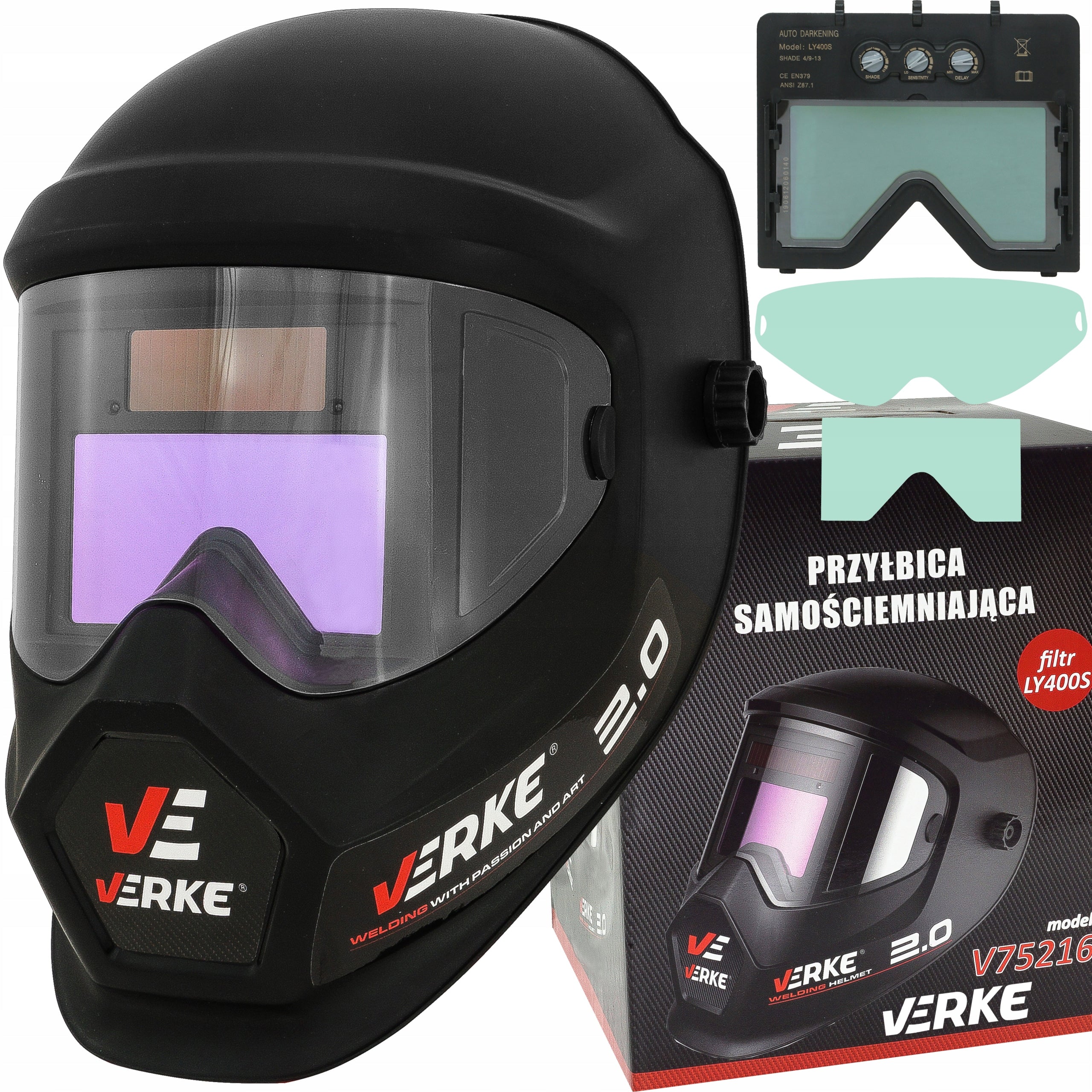 WELDING MASK SELF-TINTING VISOR FOR WELDING FILTER ADJUSTMENT
