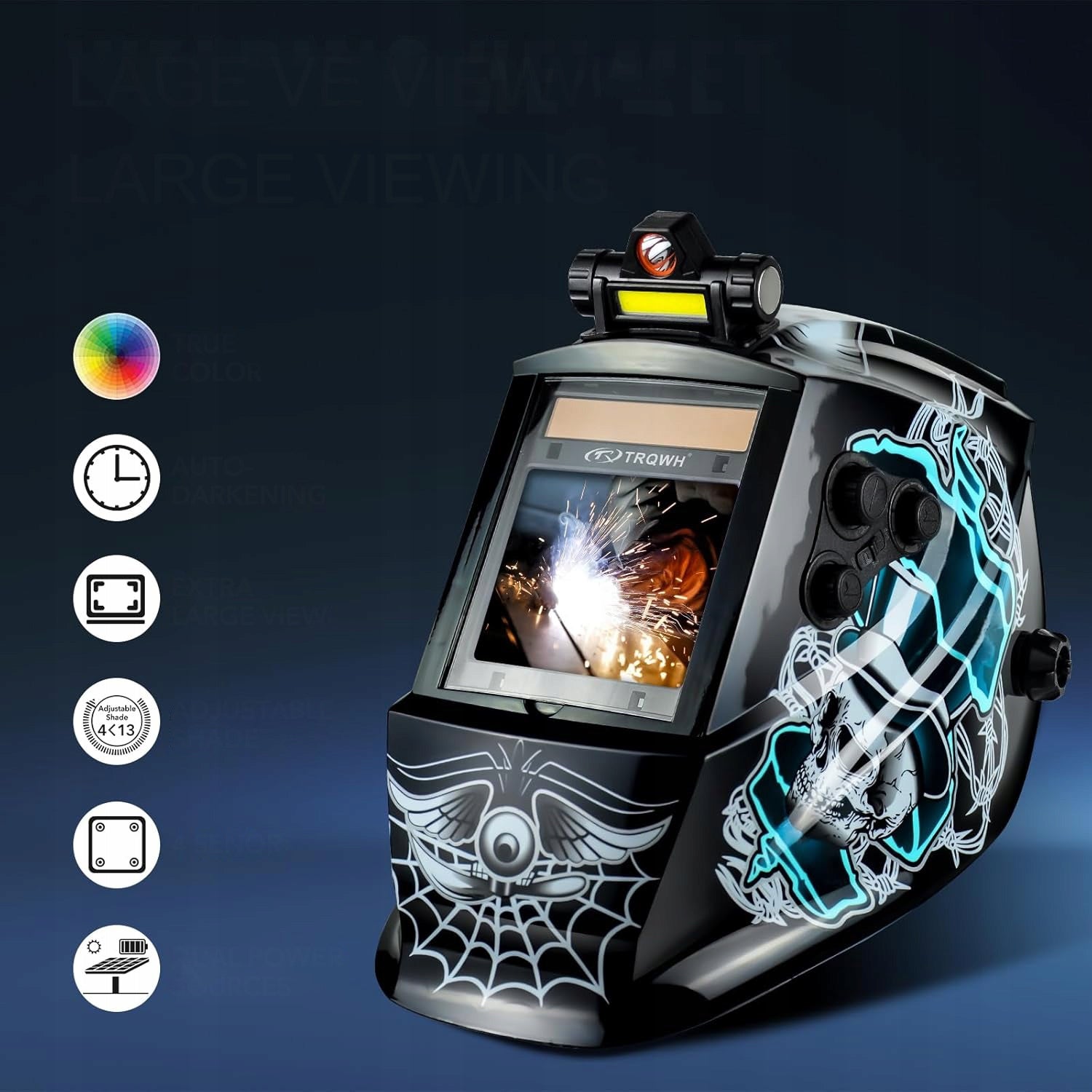 WELDING MASK SELF-TINTING VISOR TRUE COLOR LD14 WITH 4 SENSOR Packaging status original