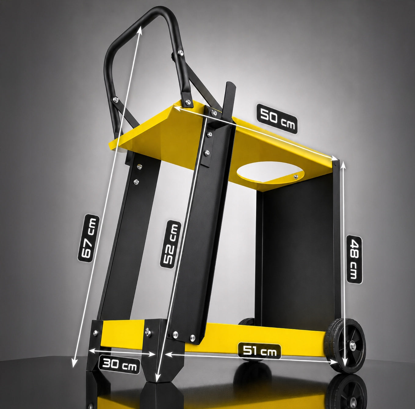 WELDING TROLLEY FOR MIG flux MAJSTER PRO MP0185 WELDING MACHINES Adjustable + - Product width 36 cm