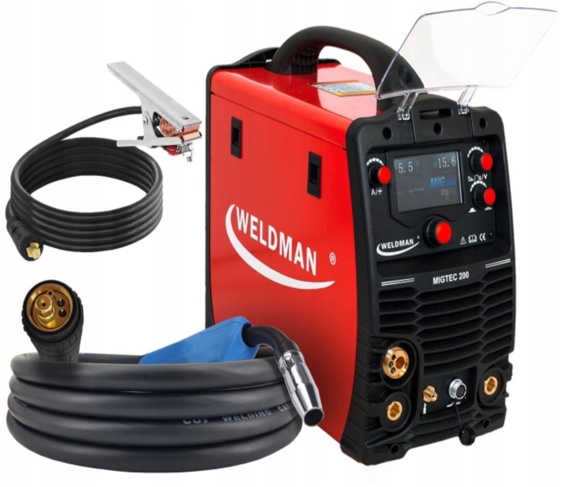 WELDMAN SEMI-AUTOMATIC WELDING MACHINE MIGTEC 200 LCD SYNERGY MIG/TIG/MMA