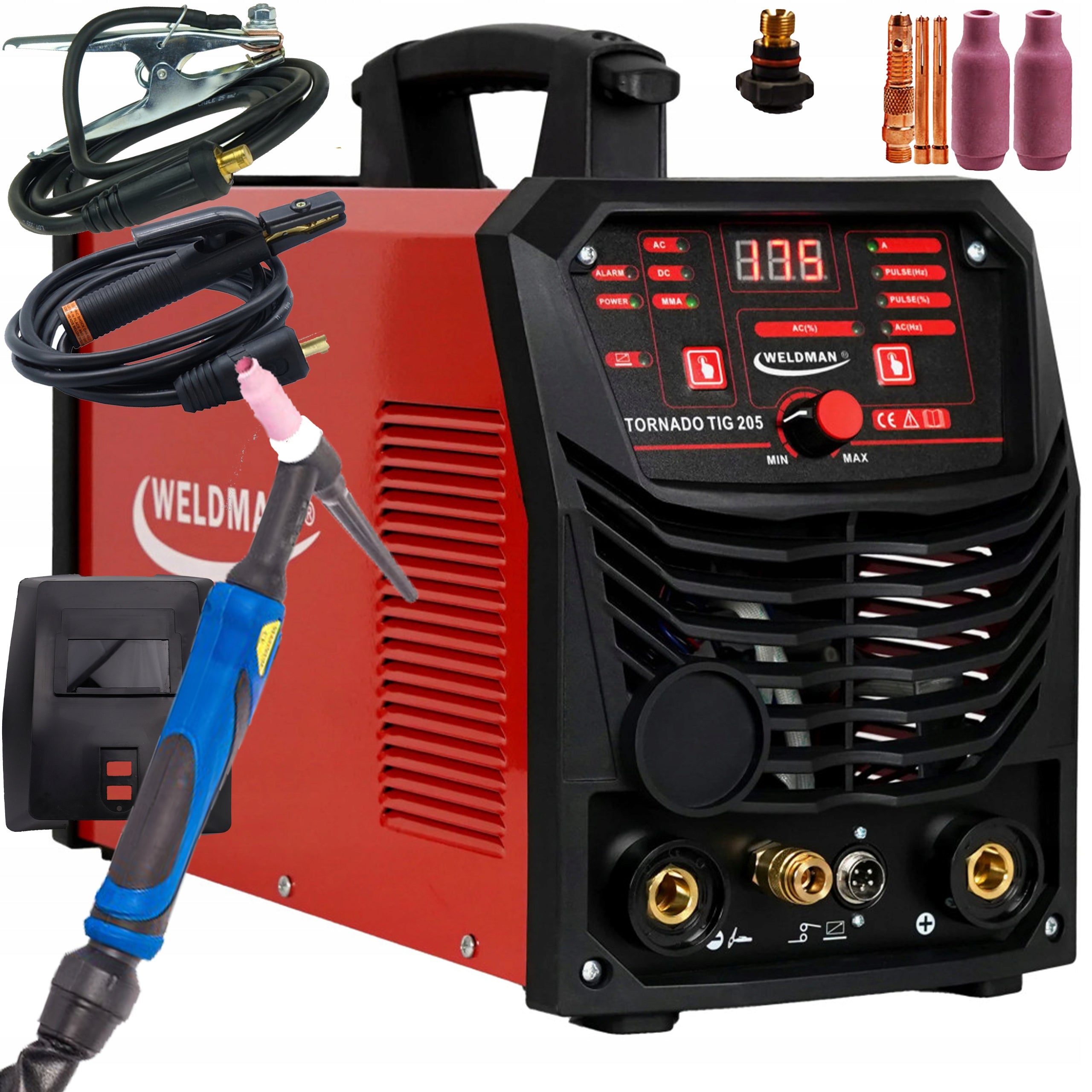 WELDMAN TORNADO TIG 205 AC/DC HF PULS TIG MMA 200A IGBT welding machine