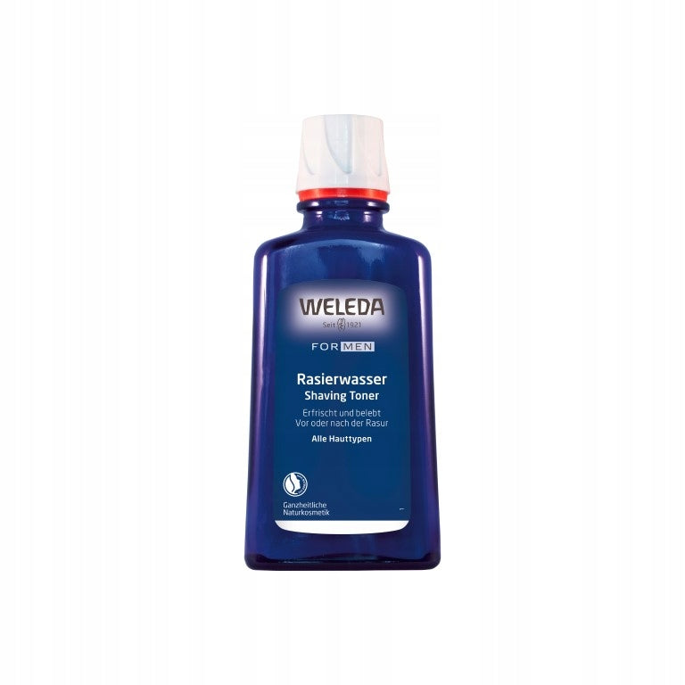 WELEDA For Men Rasierwasser revitalisiert die Brand Weleda