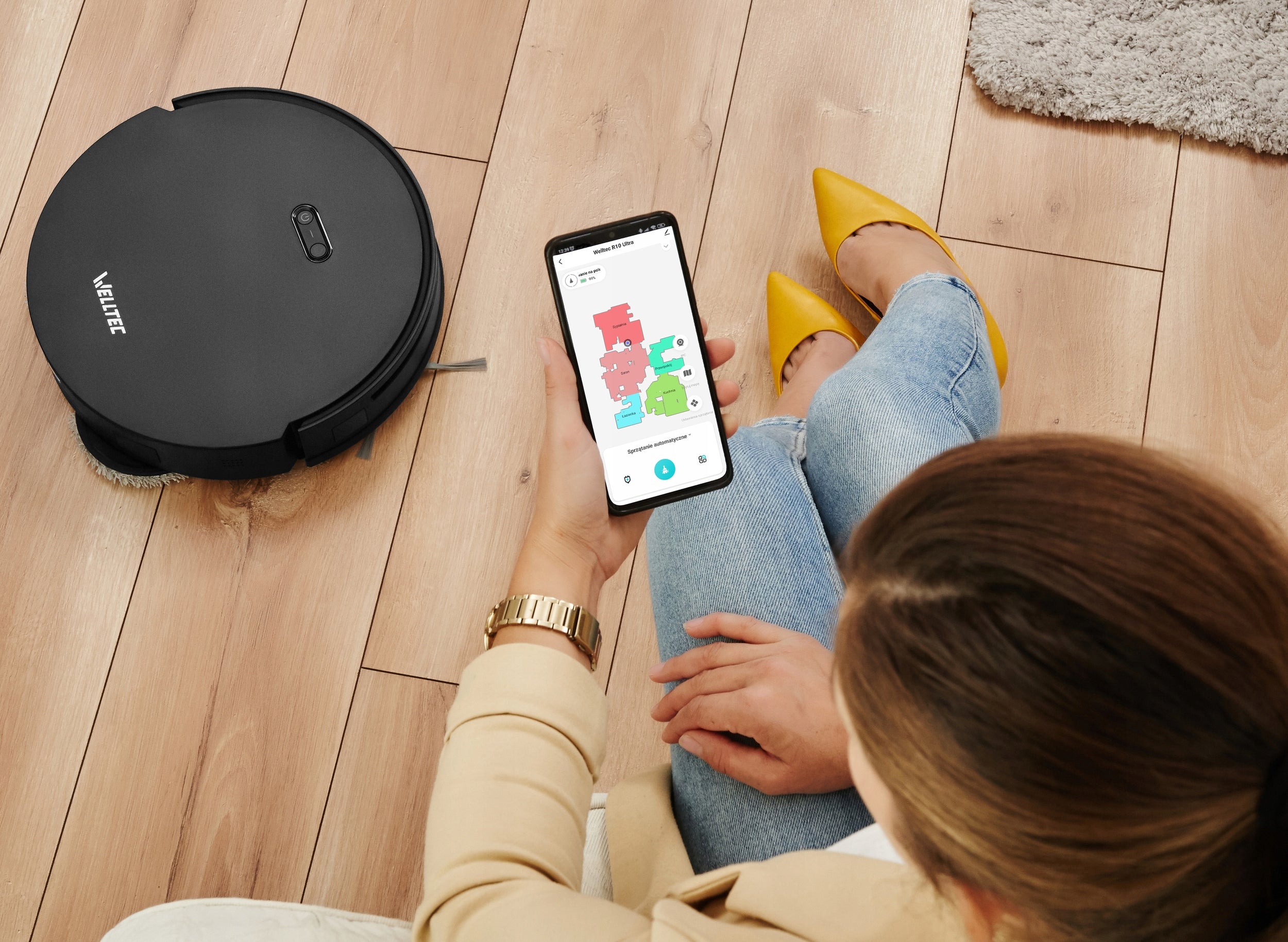 WELLTEC PROBOT R10 ULTRA - CLEANING ROBOT WITH 8IN1 STATION Wireless operating time 300 min