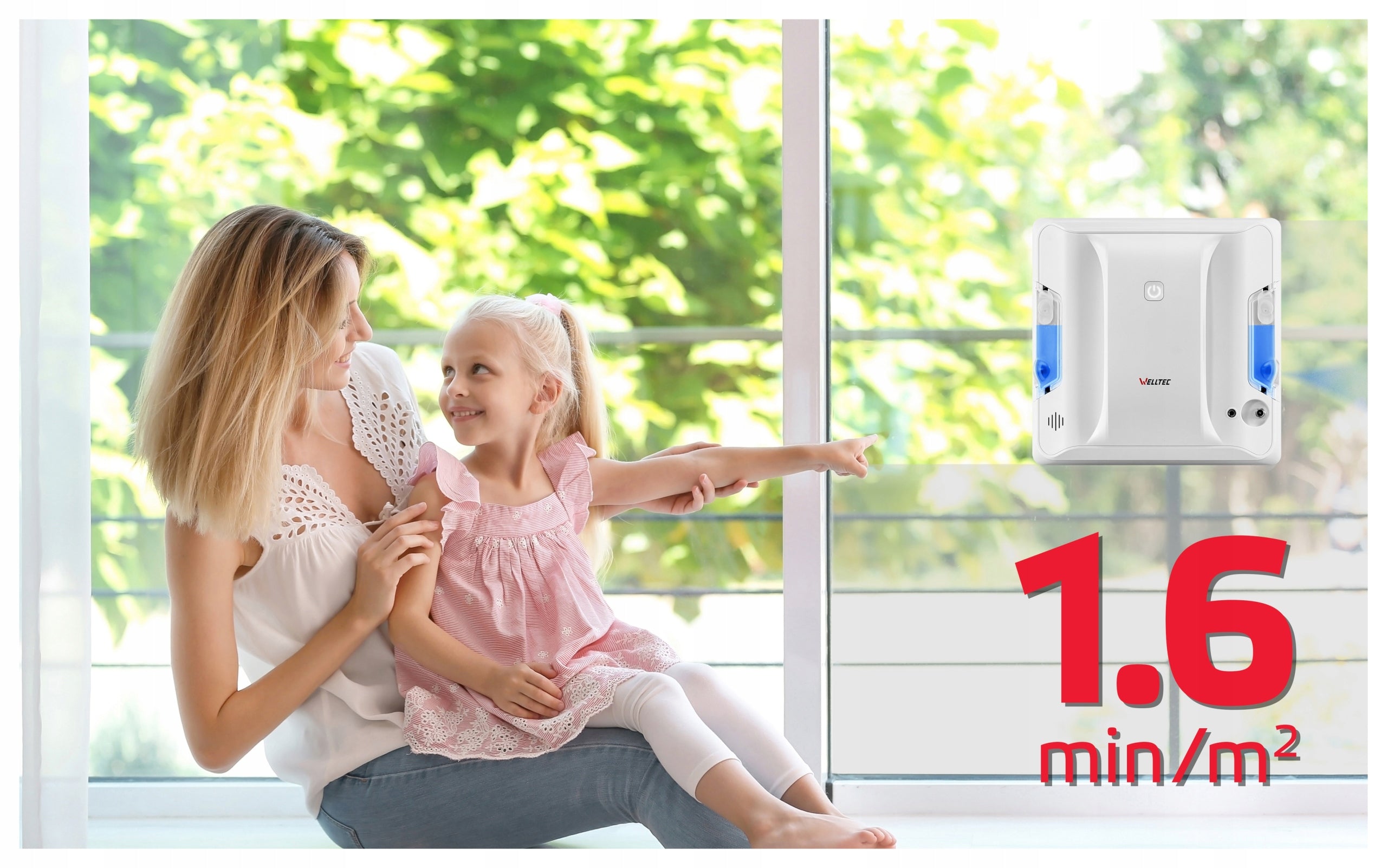 WELLTEC RX4 ULTRA - WINDOW CLEANER | POWER STATION | 4000Pa | WiFi Packaging status original